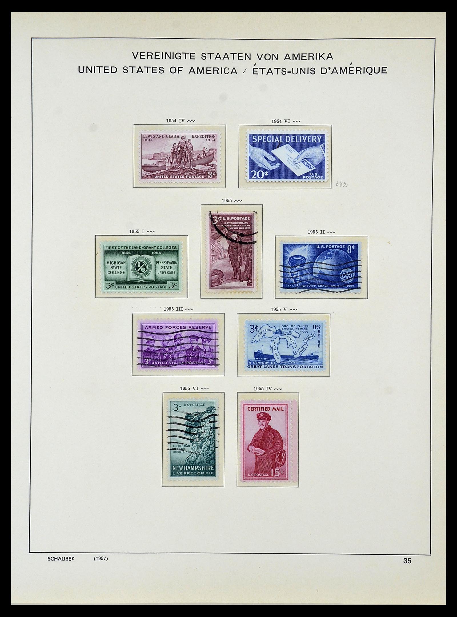 34056 047 - Postzegelverzameling 34056 USA 1851-1972.