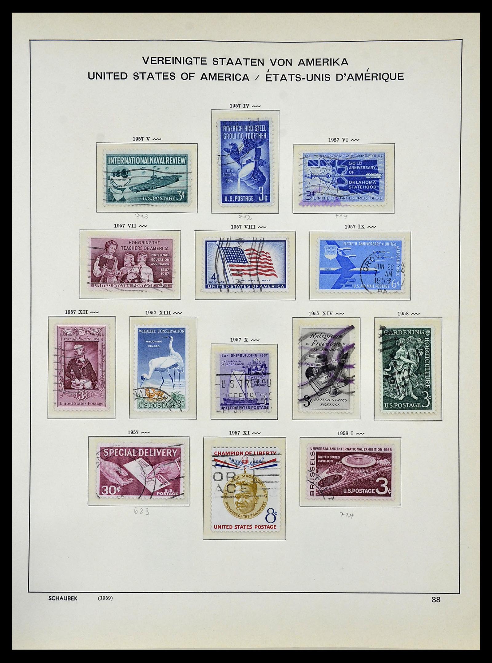 34056 052 - Postzegelverzameling 34056 USA 1851-1972.
