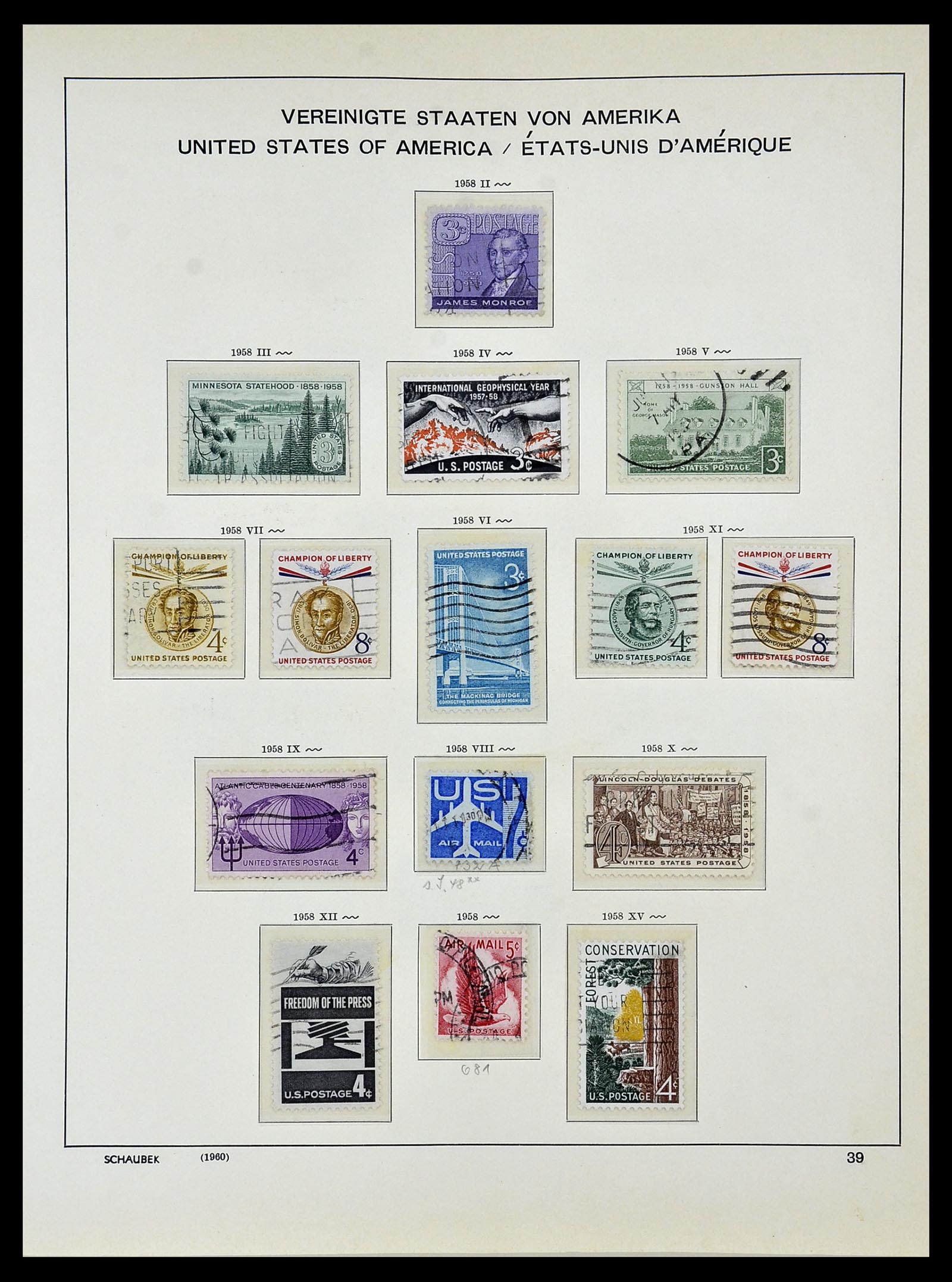 34056 053 - Postzegelverzameling 34056 USA 1851-1972.