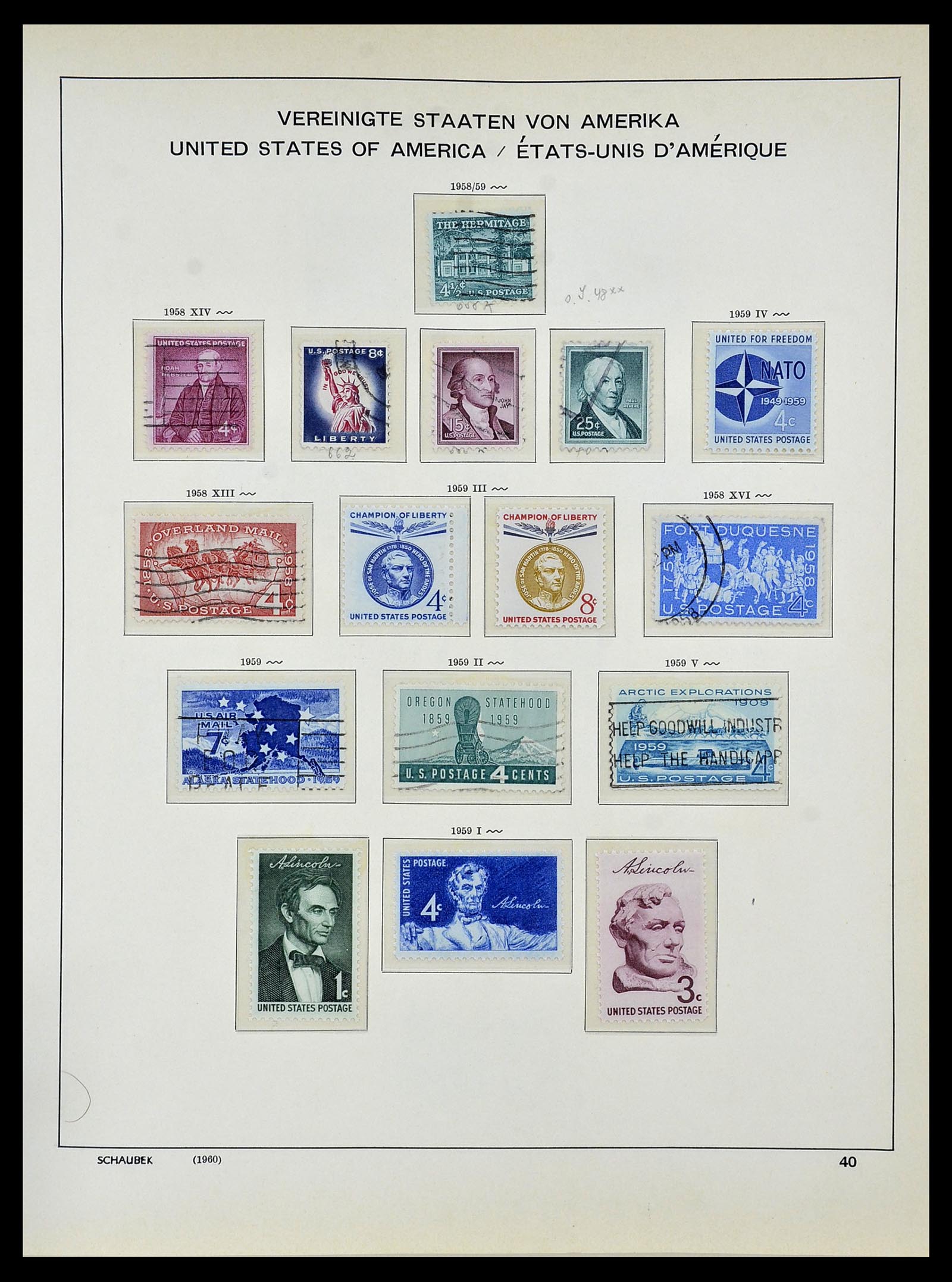34056 054 - Postzegelverzameling 34056 USA 1851-1972.