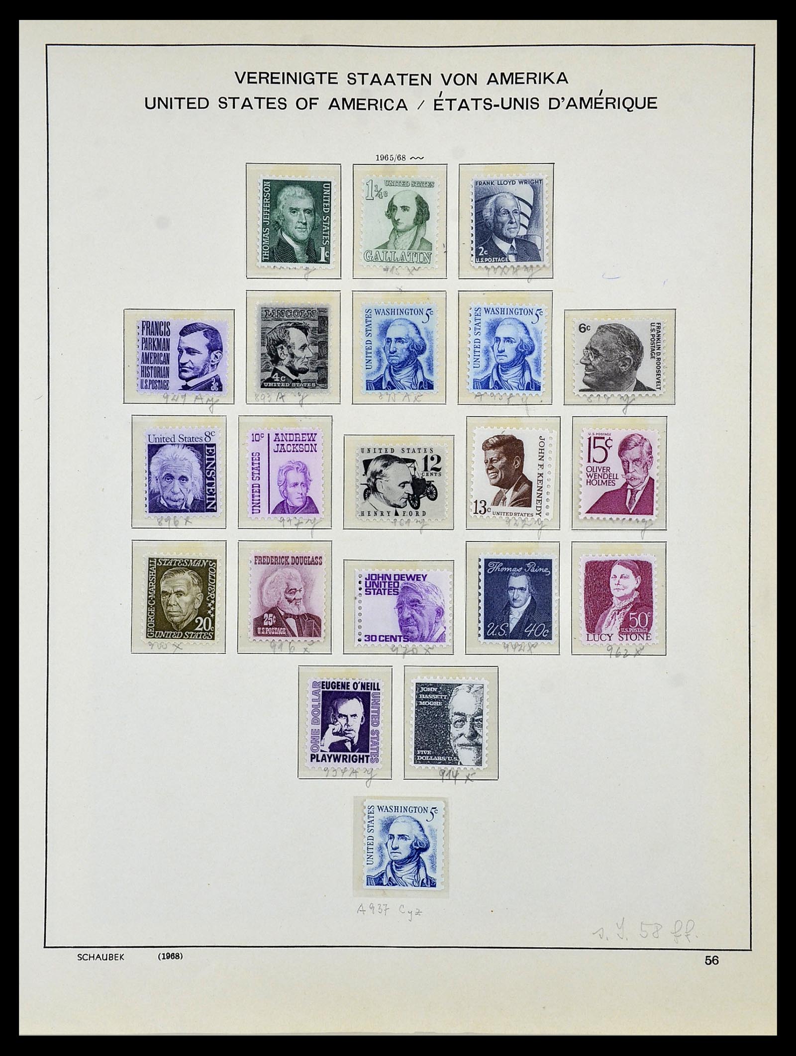 34056 072 - Stamp collection 34056 USA 1851-1972.