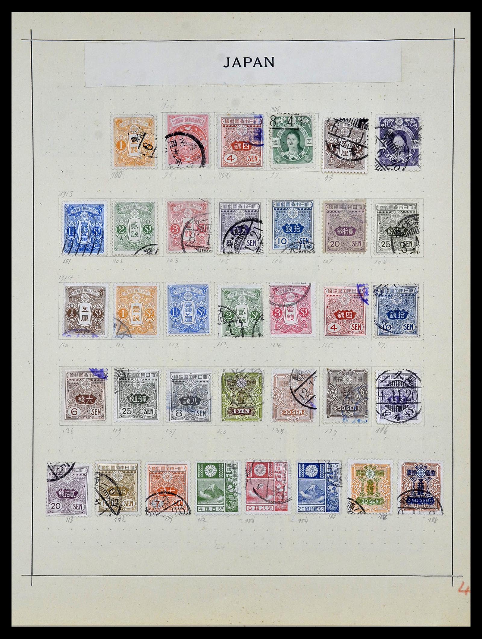 34059 004 - Postzegelverzameling 34059 Japan 1871-1985.