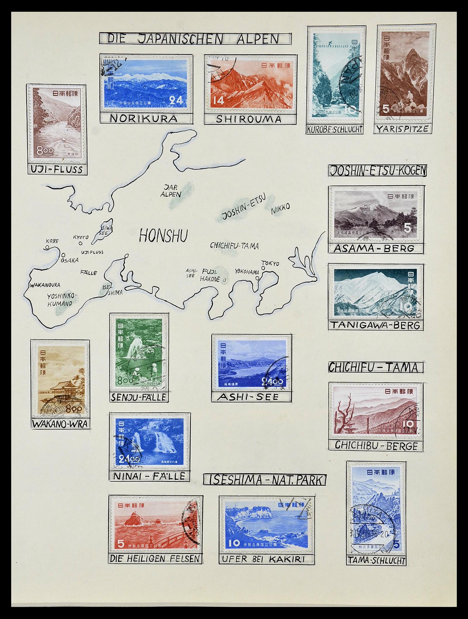 34059 082 - Postzegelverzameling 34059 Japan 1871-1985.