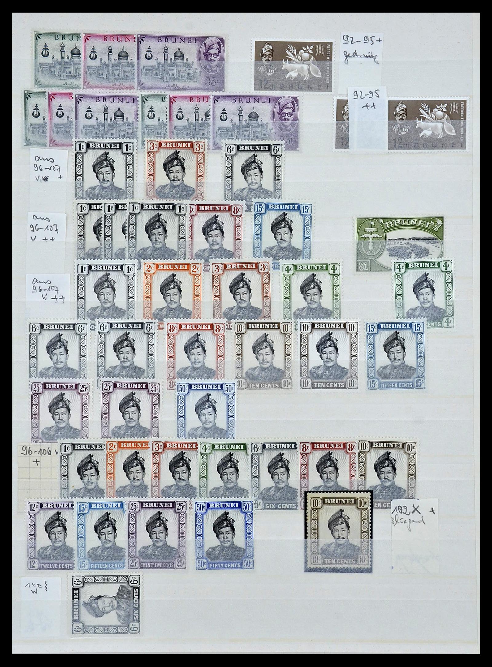34060 005 - Postzegelverzameling 34060 Brunei 1895-2000.