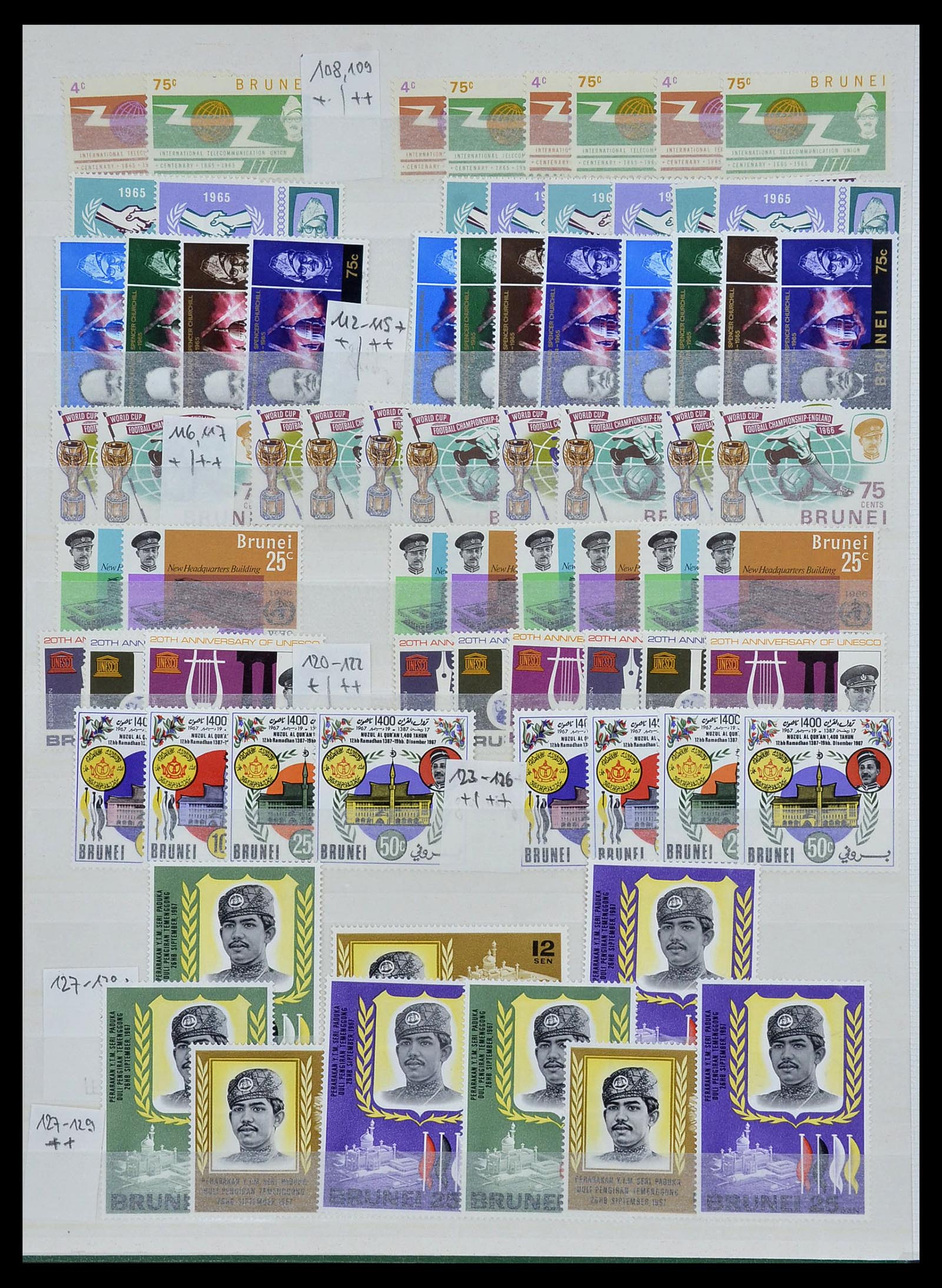 34060 006 - Postzegelverzameling 34060 Brunei 1895-2000.
