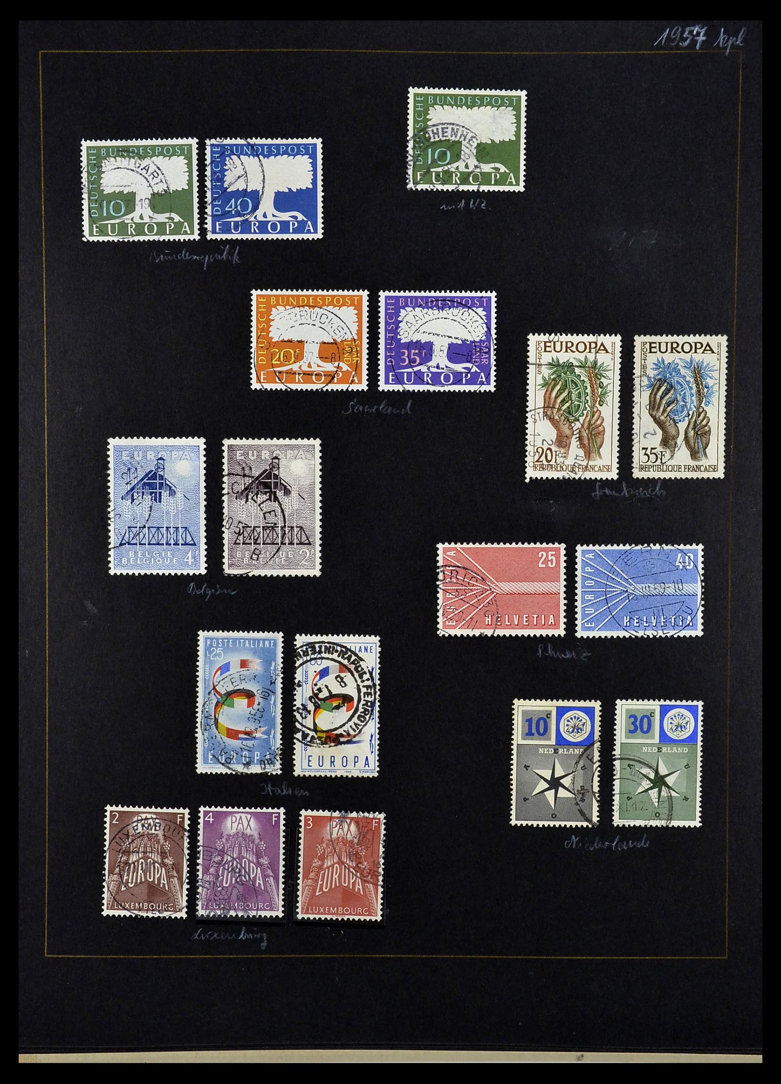 34062 002 - Postzegelverzameling 34062 Europa CEPT 1956-1977.