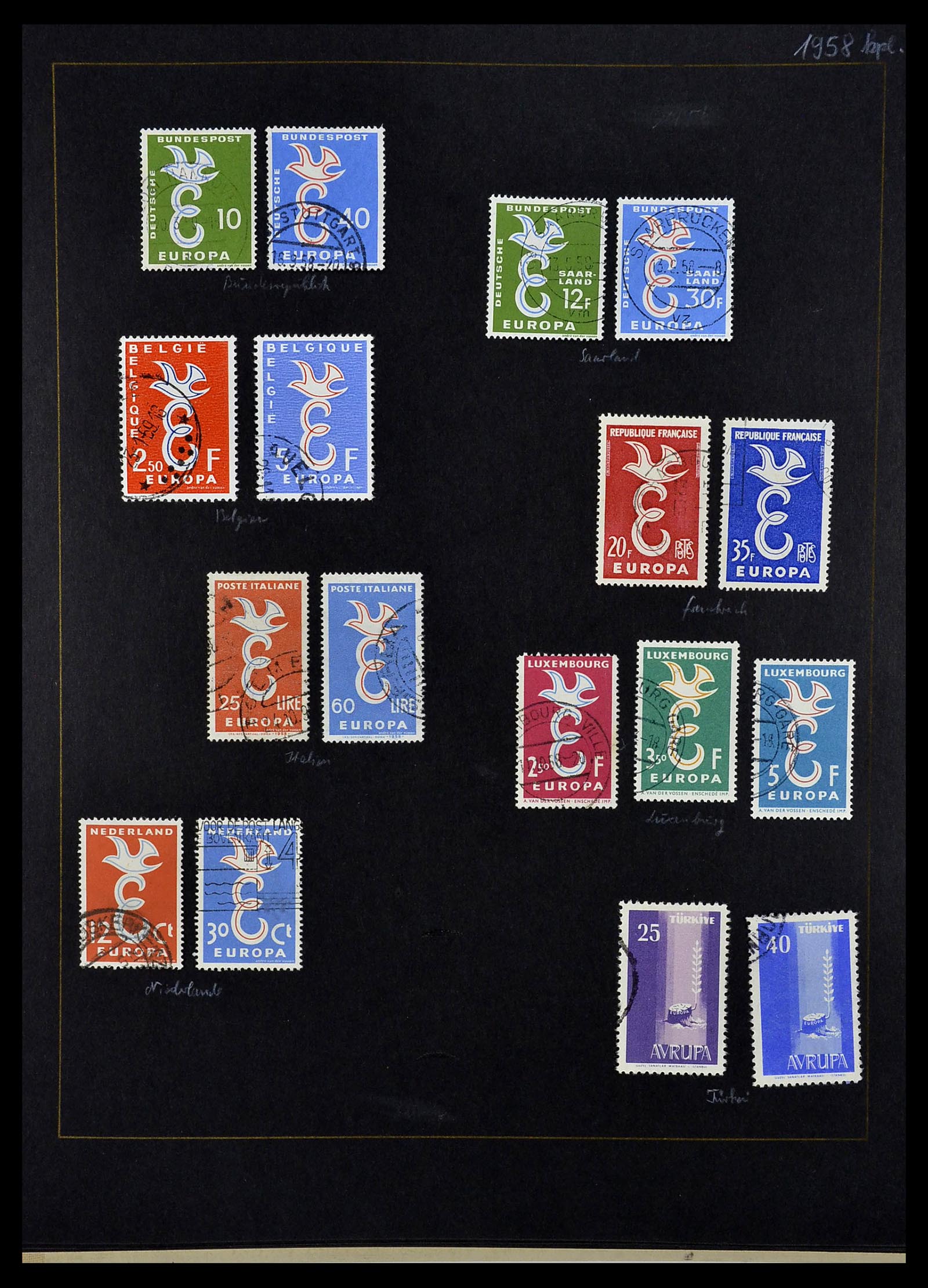 34062 003 - Postzegelverzameling 34062 Europa CEPT 1956-1977.