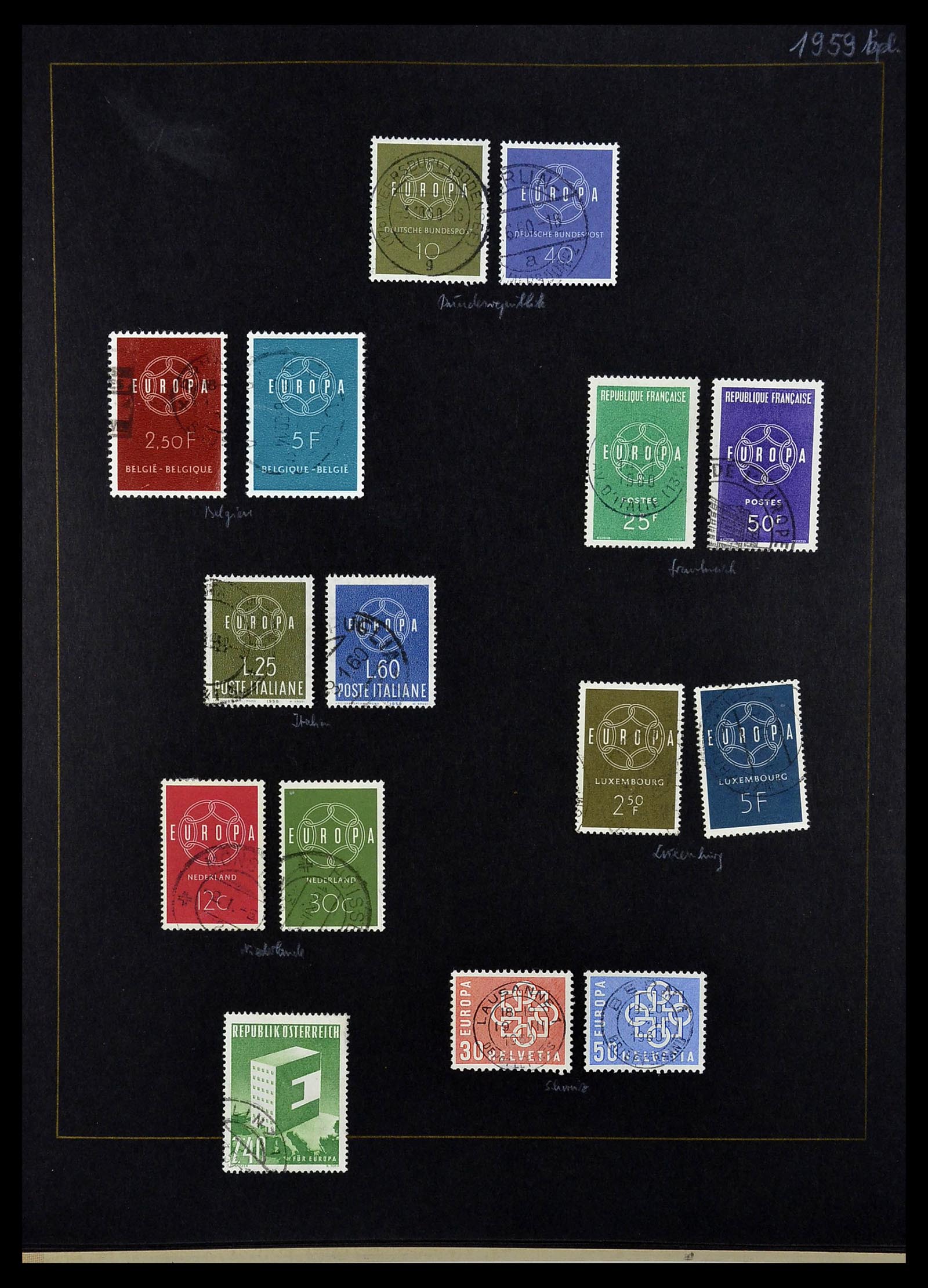 34062 004 - Postzegelverzameling 34062 Europa CEPT 1956-1977.