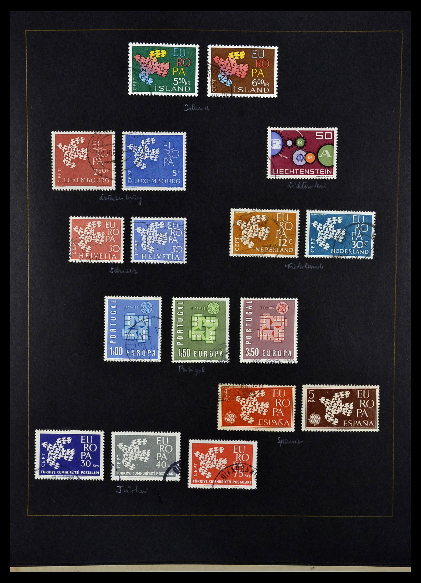 34062 009 - Postzegelverzameling 34062 Europa CEPT 1956-1977.