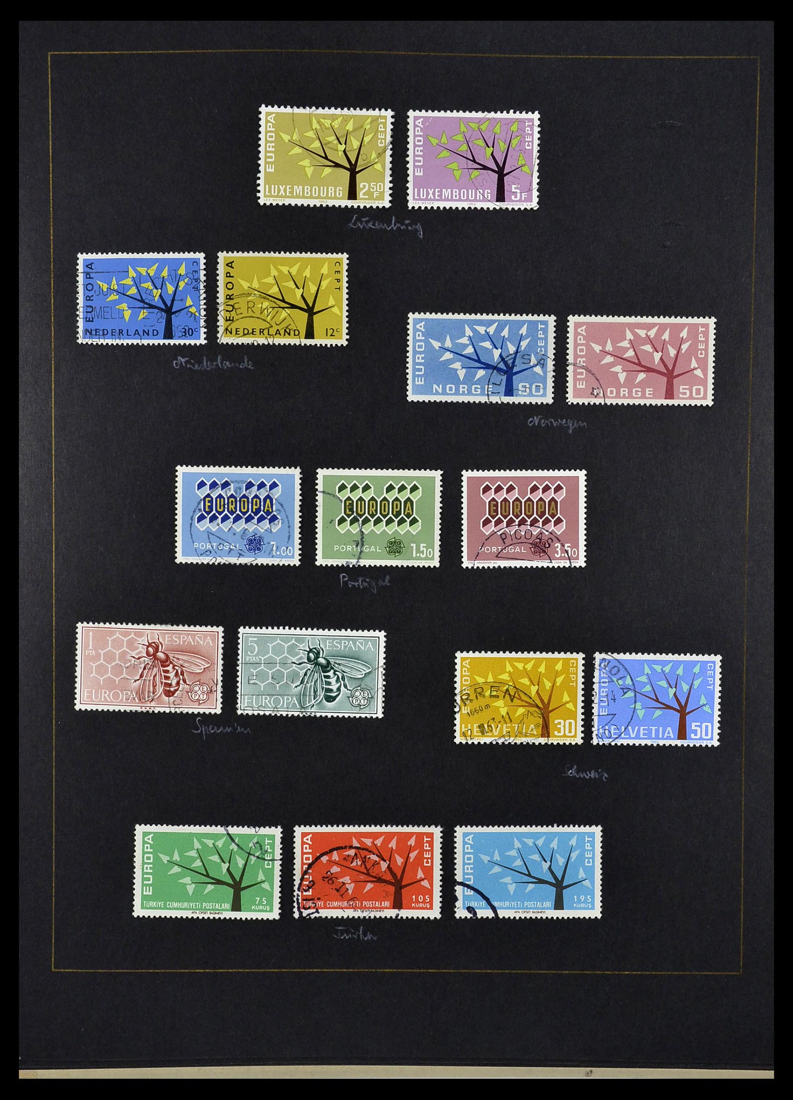 34062 011 - Postzegelverzameling 34062 Europa CEPT 1956-1977.