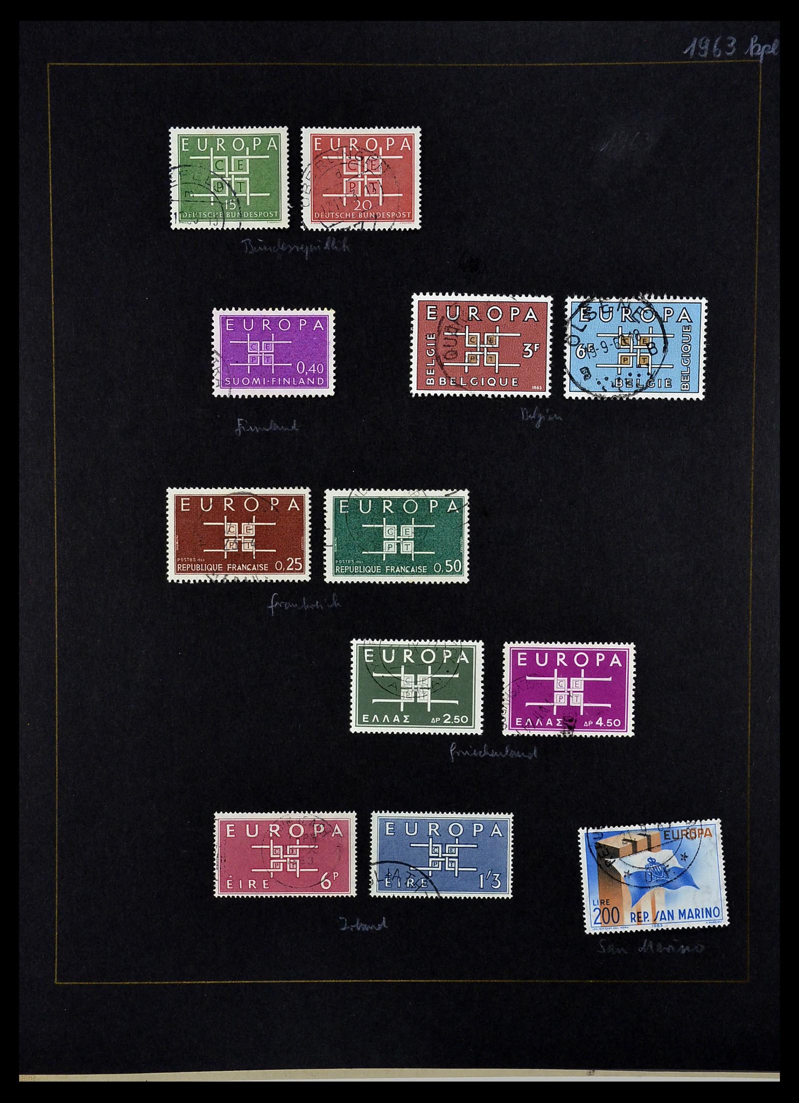 34062 014 - Postzegelverzameling 34062 Europa CEPT 1956-1977.