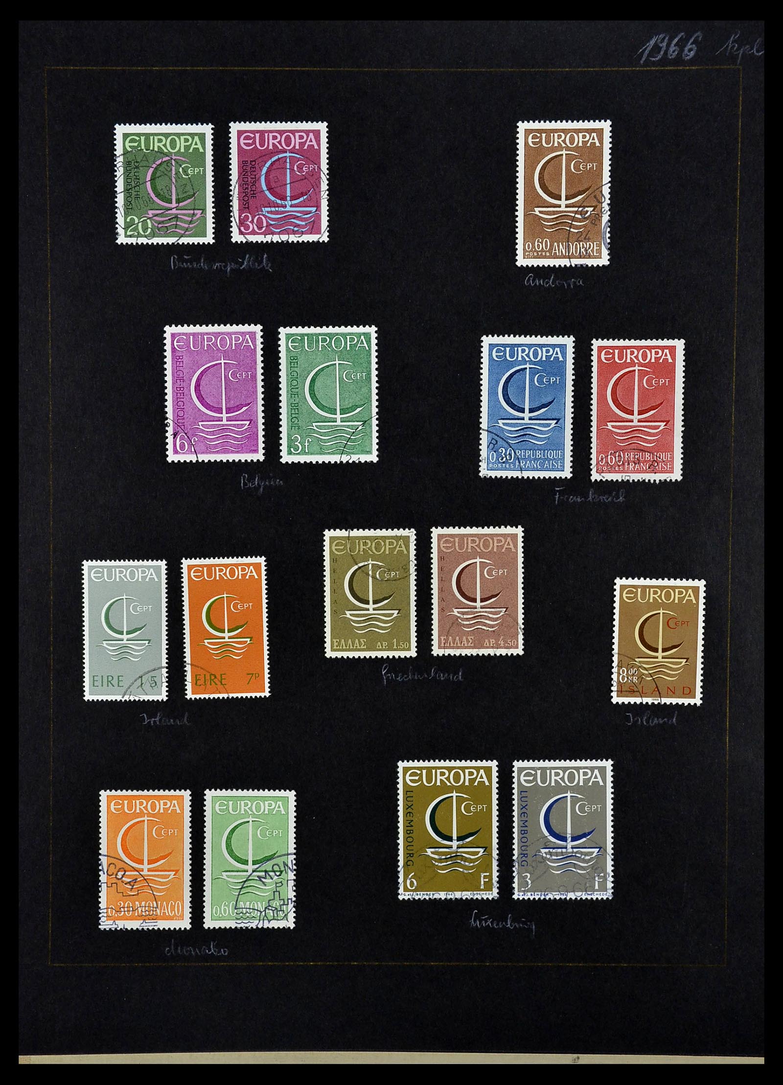 34062 023 - Postzegelverzameling 34062 Europa CEPT 1956-1977.