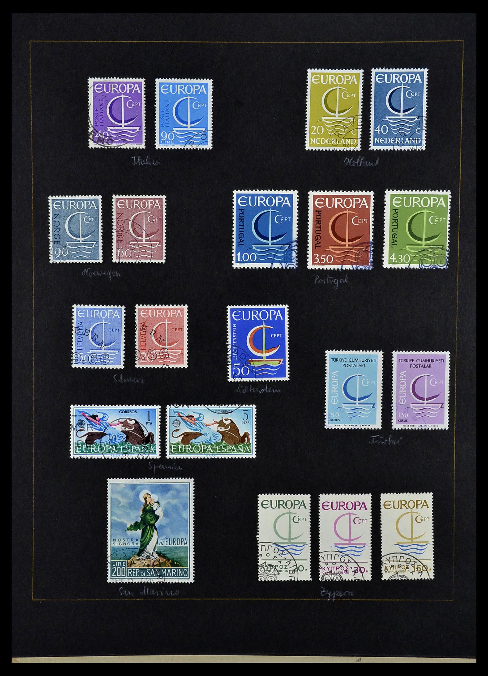 34062 024 - Postzegelverzameling 34062 Europa CEPT 1956-1977.