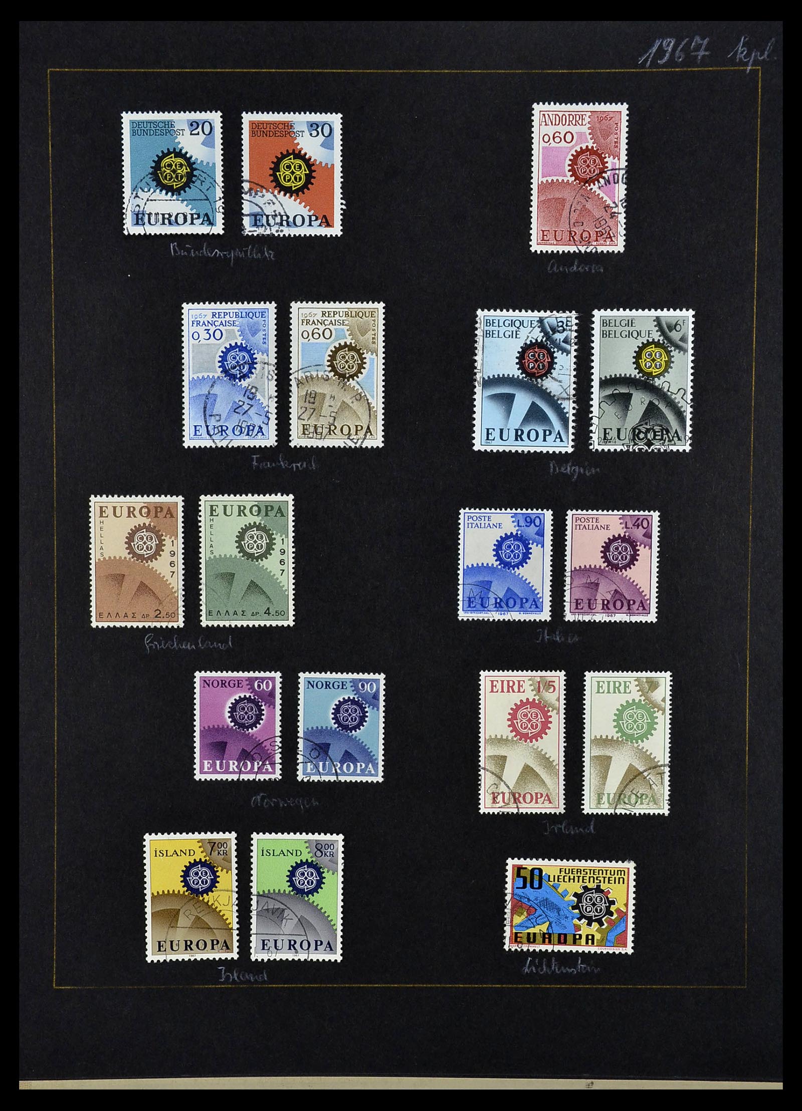 34062 025 - Postzegelverzameling 34062 Europa CEPT 1956-1977.