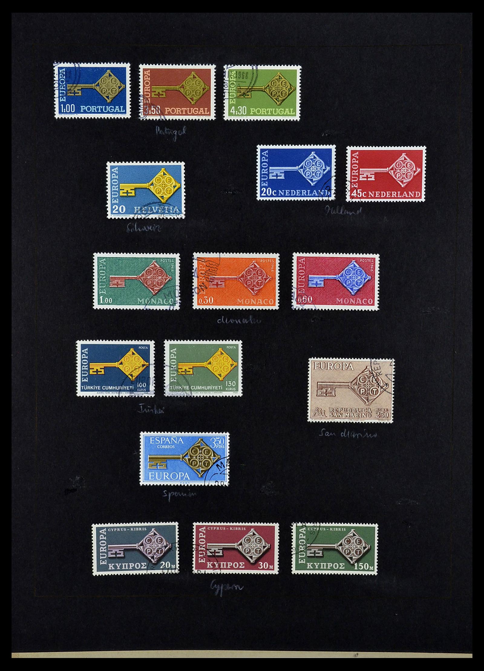 34062 028 - Postzegelverzameling 34062 Europa CEPT 1956-1977.