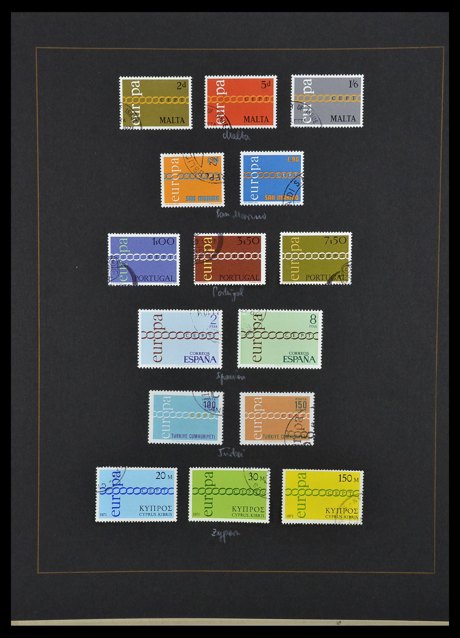 34062 038 - Postzegelverzameling 34062 Europa CEPT 1956-1977.