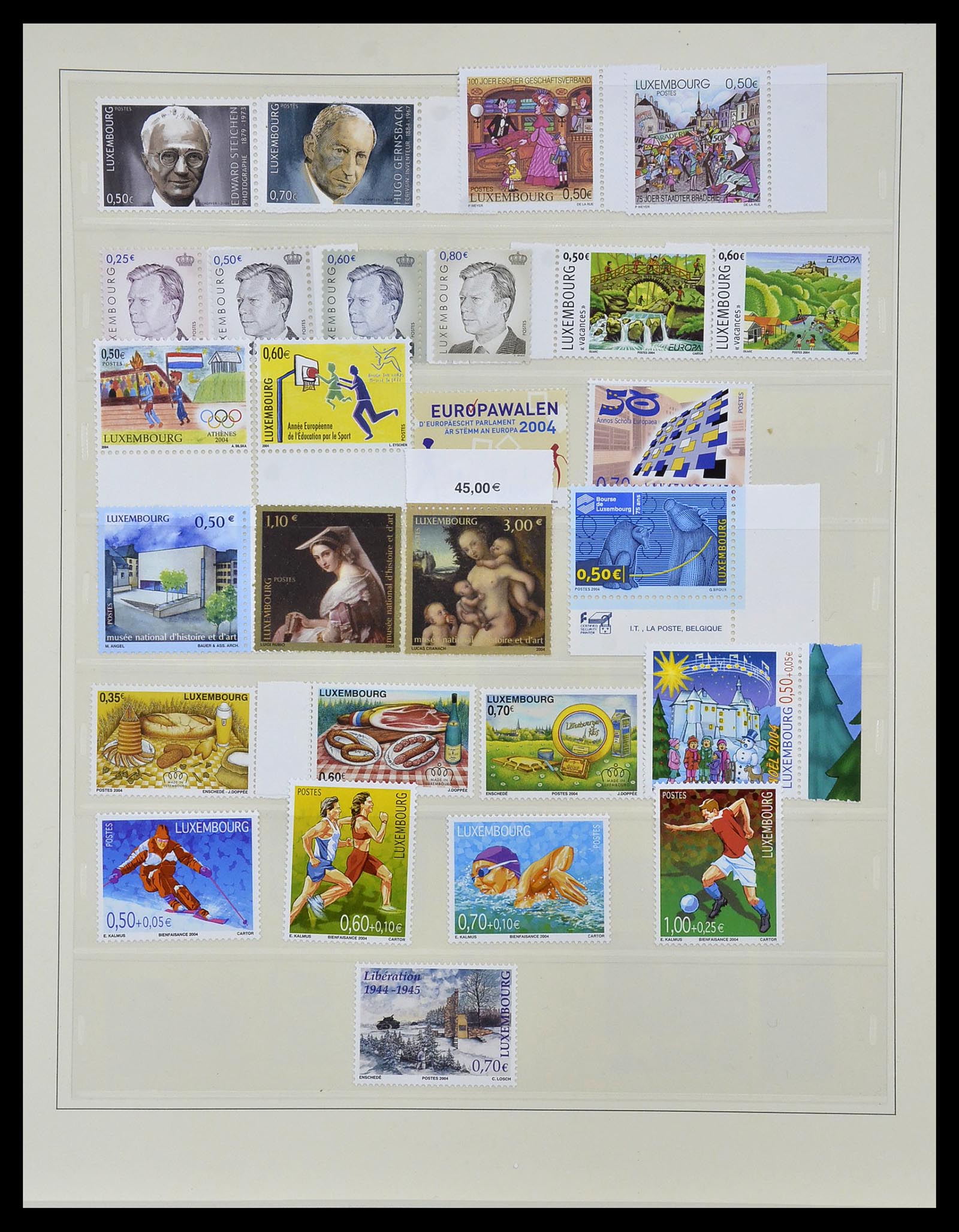 34066 173 - Stamp collection 34066 Luxembourg 1852-2005.