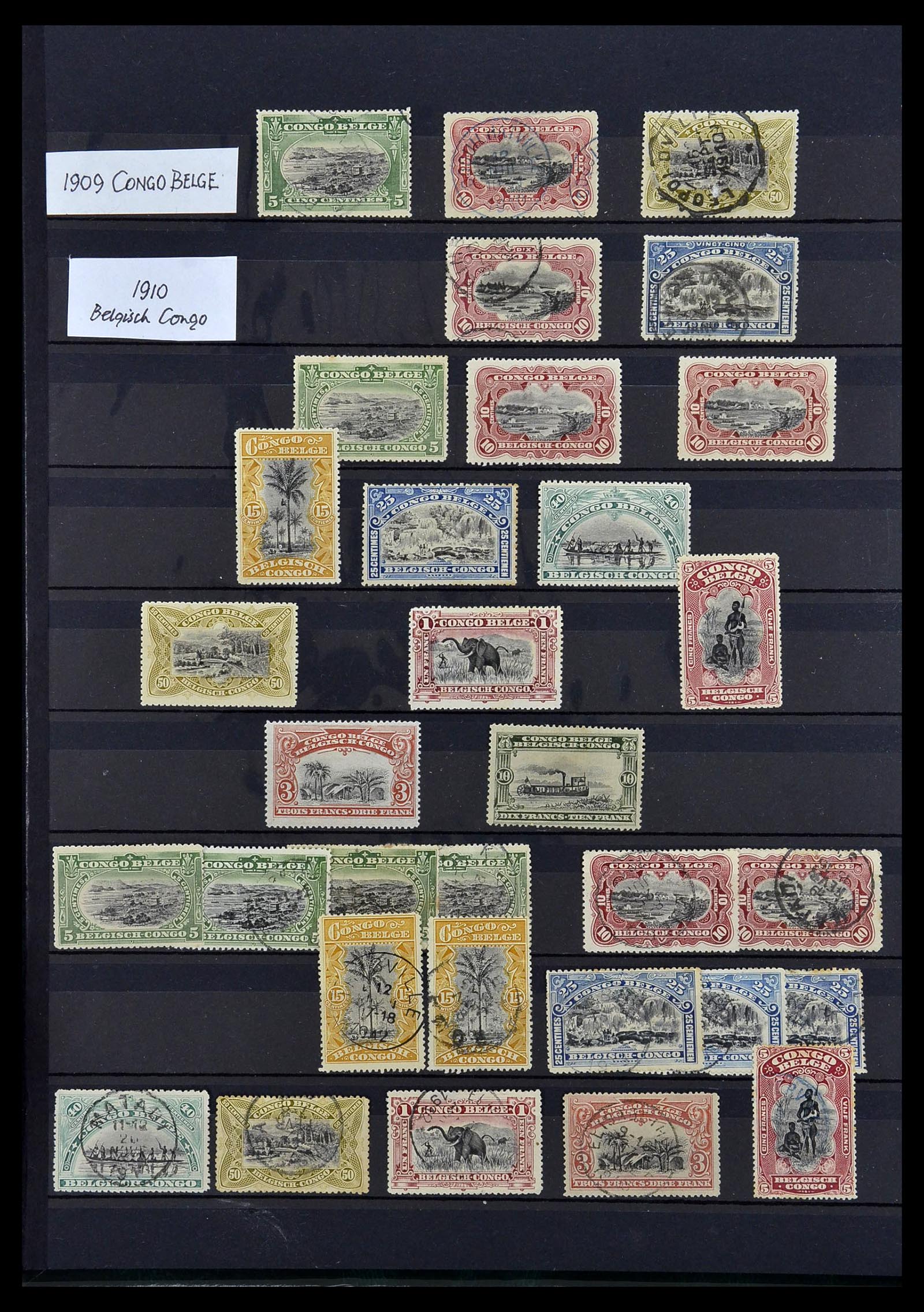 34067 002 - Postzegelverzameling 34067 Belgisch Congo 1885-1935.