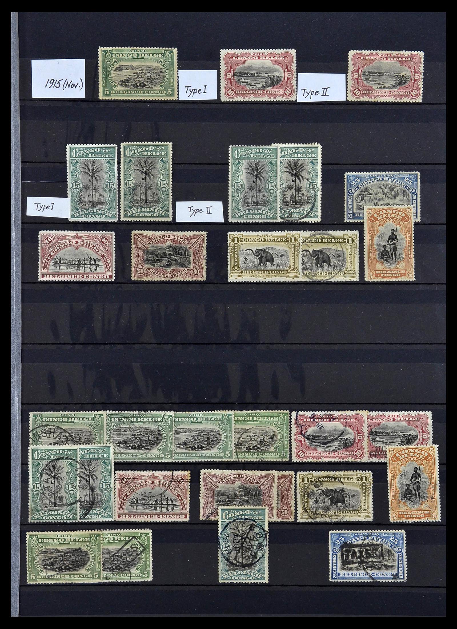 34067 003 - Postzegelverzameling 34067 Belgisch Congo 1885-1935.