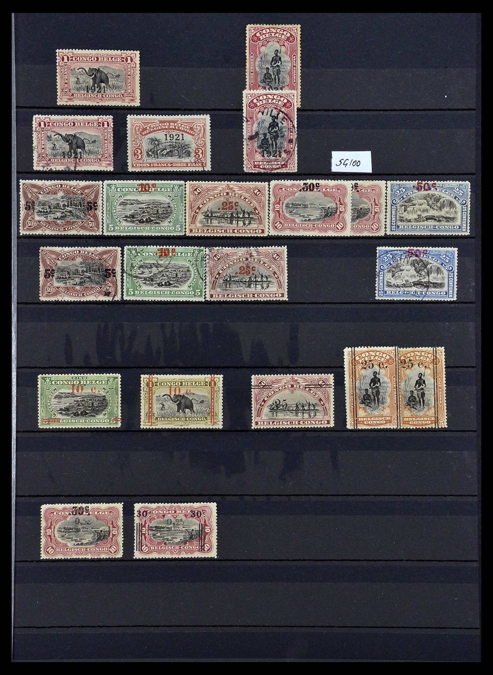 34067 005 - Postzegelverzameling 34067 Belgisch Congo 1885-1935.