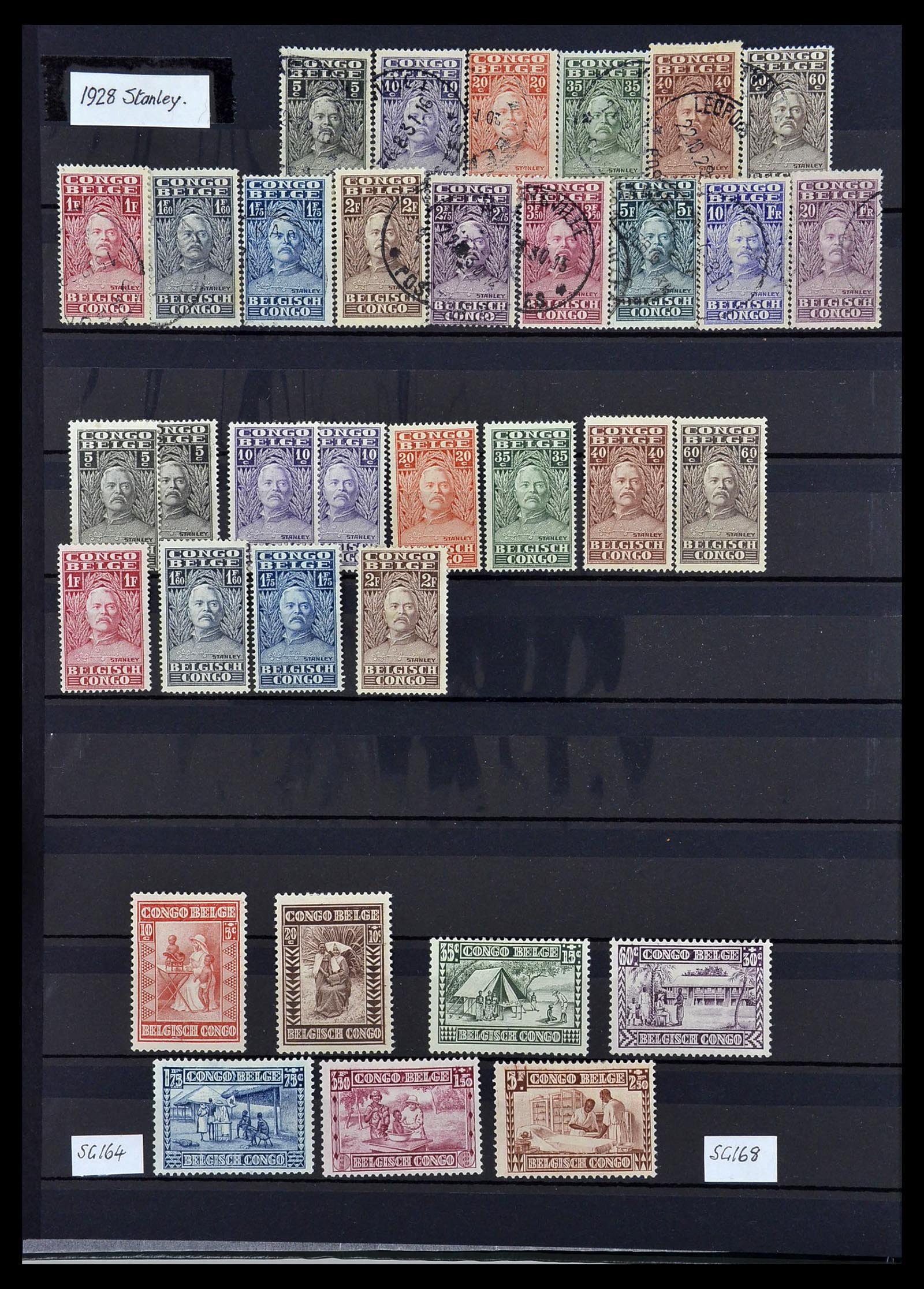 34067 008 - Postzegelverzameling 34067 Belgisch Congo 1885-1935.