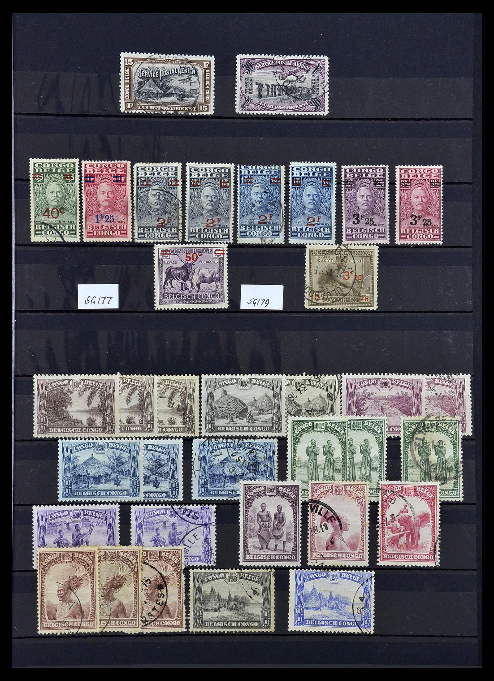 34067 009 - Postzegelverzameling 34067 Belgisch Congo 1885-1935.