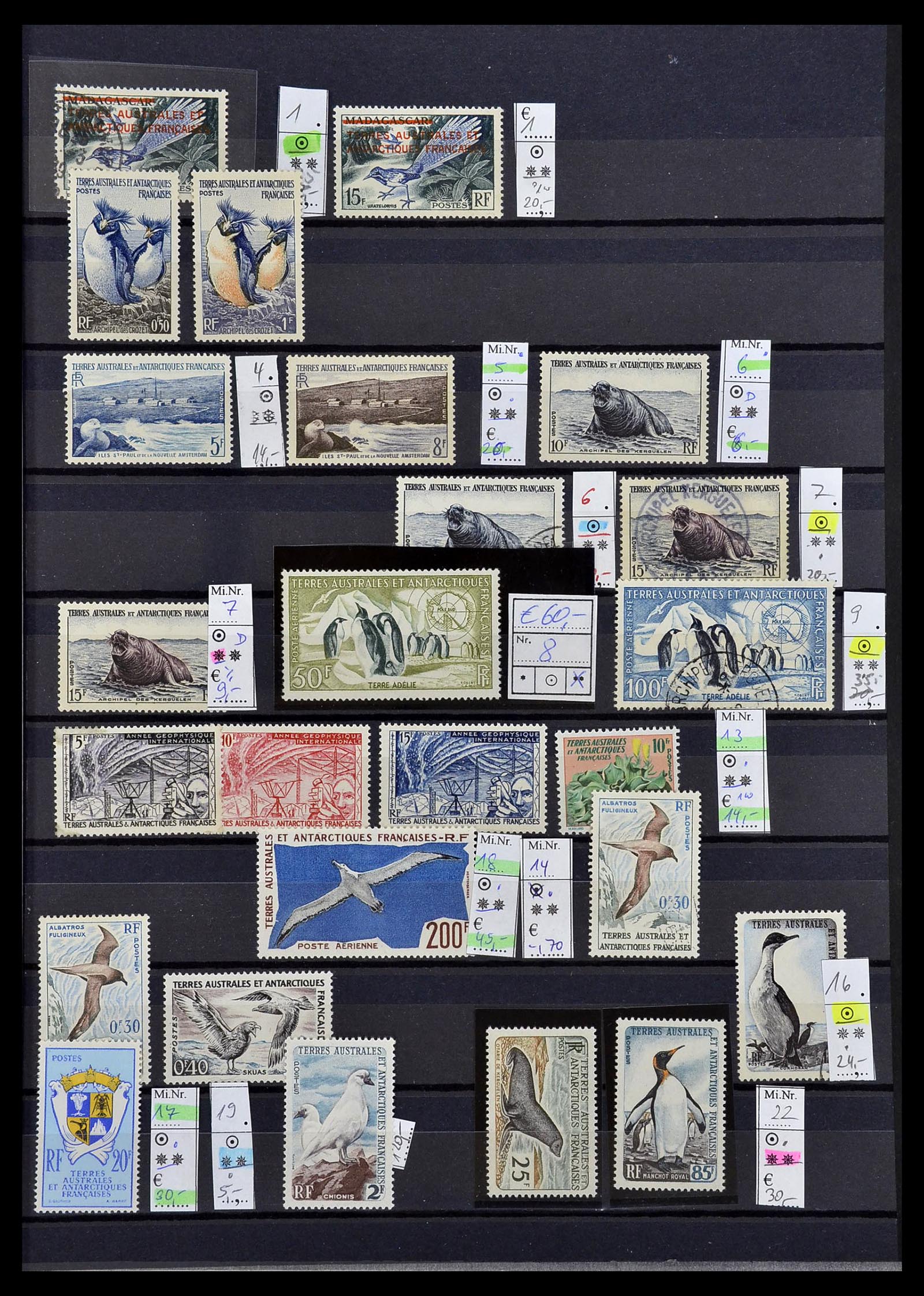 34068 001 - Postzegelverzameling 34068 Frans Antarctica 1955-2016.