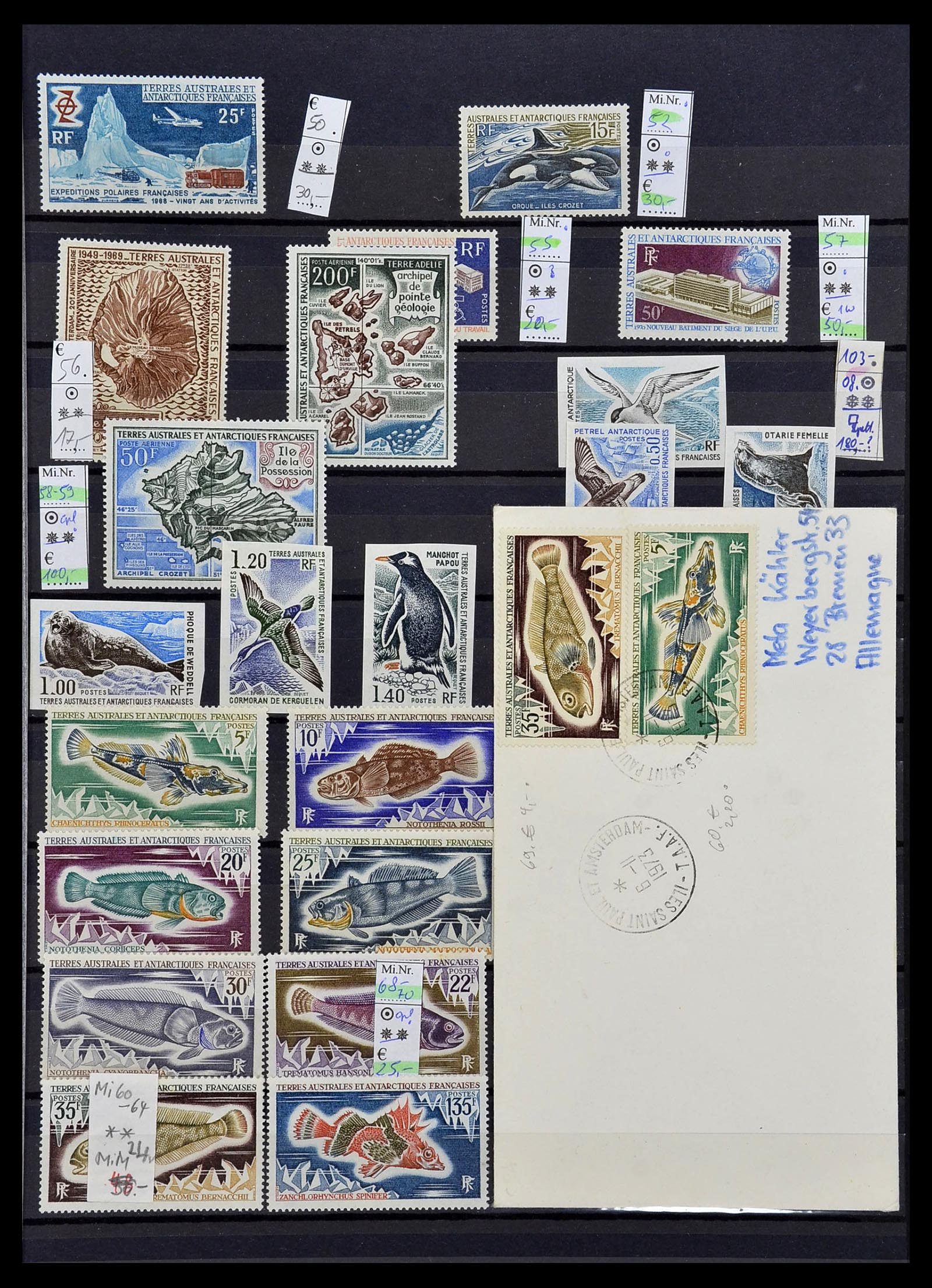 34068 003 - Postzegelverzameling 34068 Frans Antarctica 1955-2016.