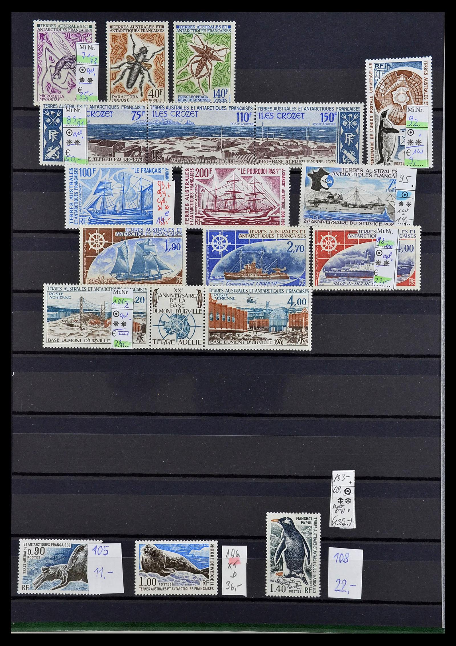 34068 004 - Postzegelverzameling 34068 Frans Antarctica 1955-2016.