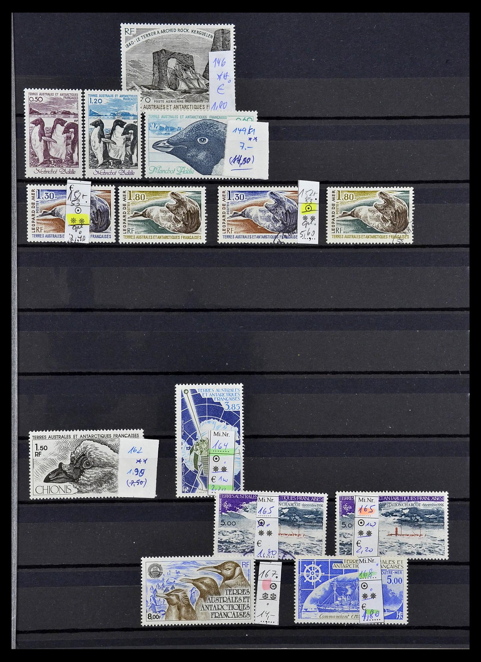 34068 007 - Postzegelverzameling 34068 Frans Antarctica 1955-2016.