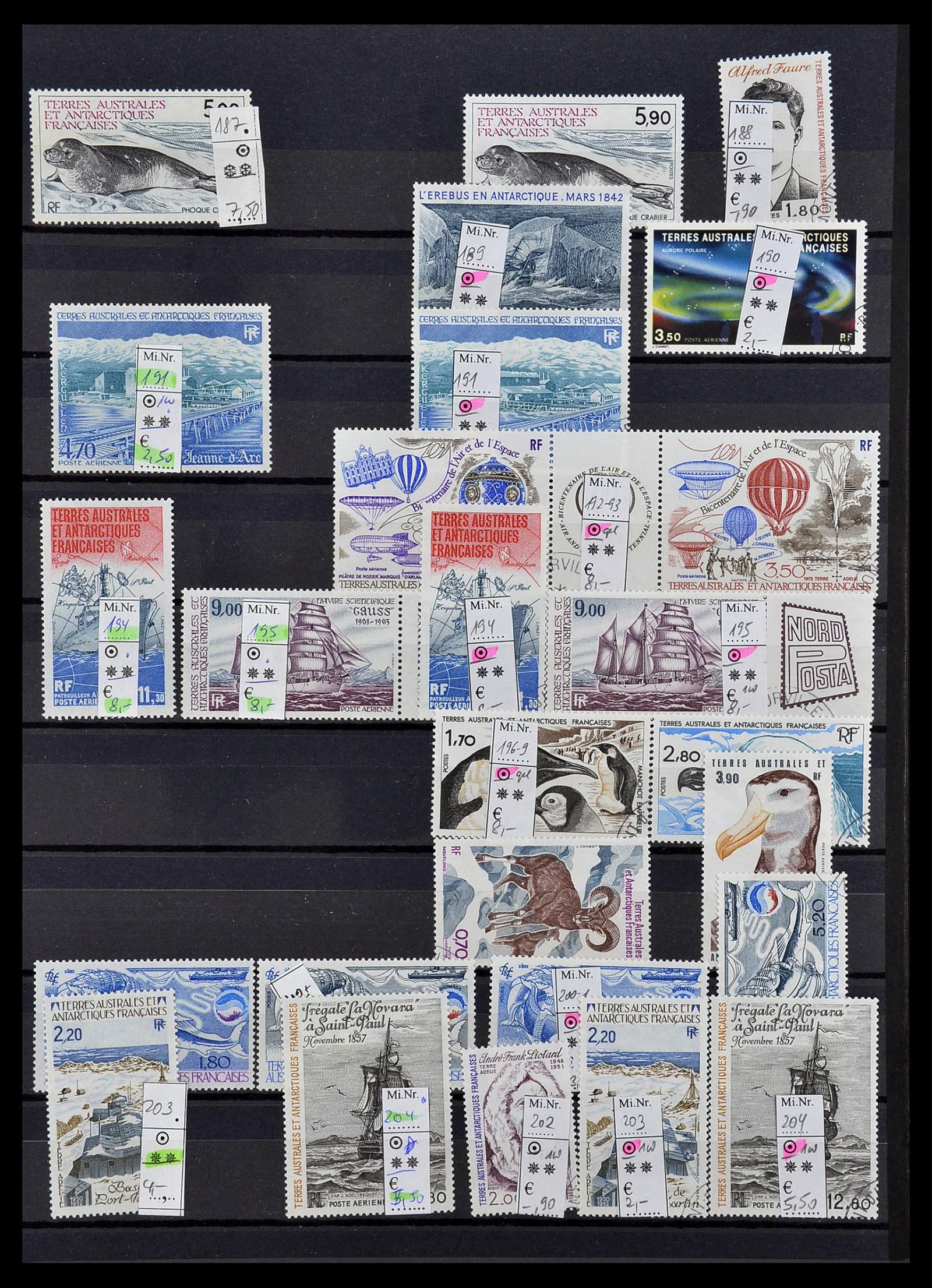 34068 009 - Postzegelverzameling 34068 Frans Antarctica 1955-2016.
