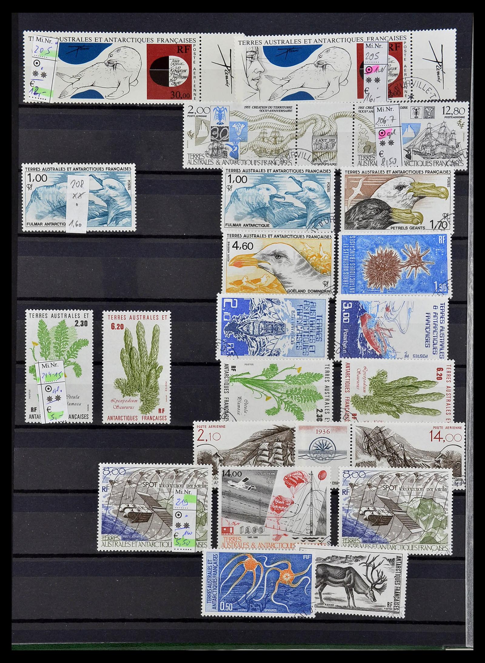 34068 010 - Postzegelverzameling 34068 Frans Antarctica 1955-2016.