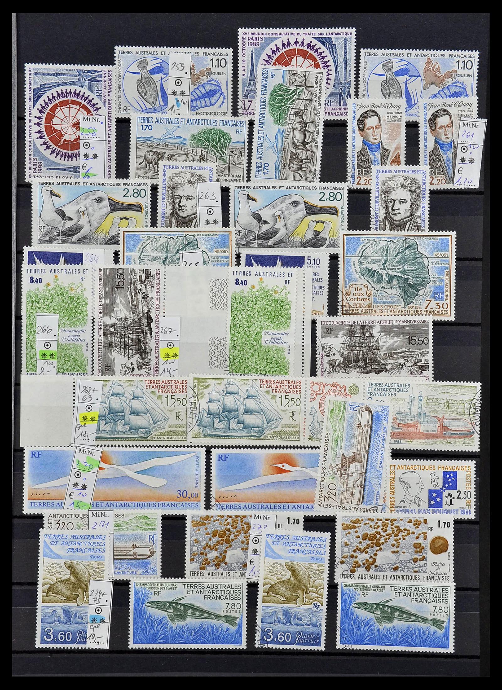 34068 013 - Postzegelverzameling 34068 Frans Antarctica 1955-2016.