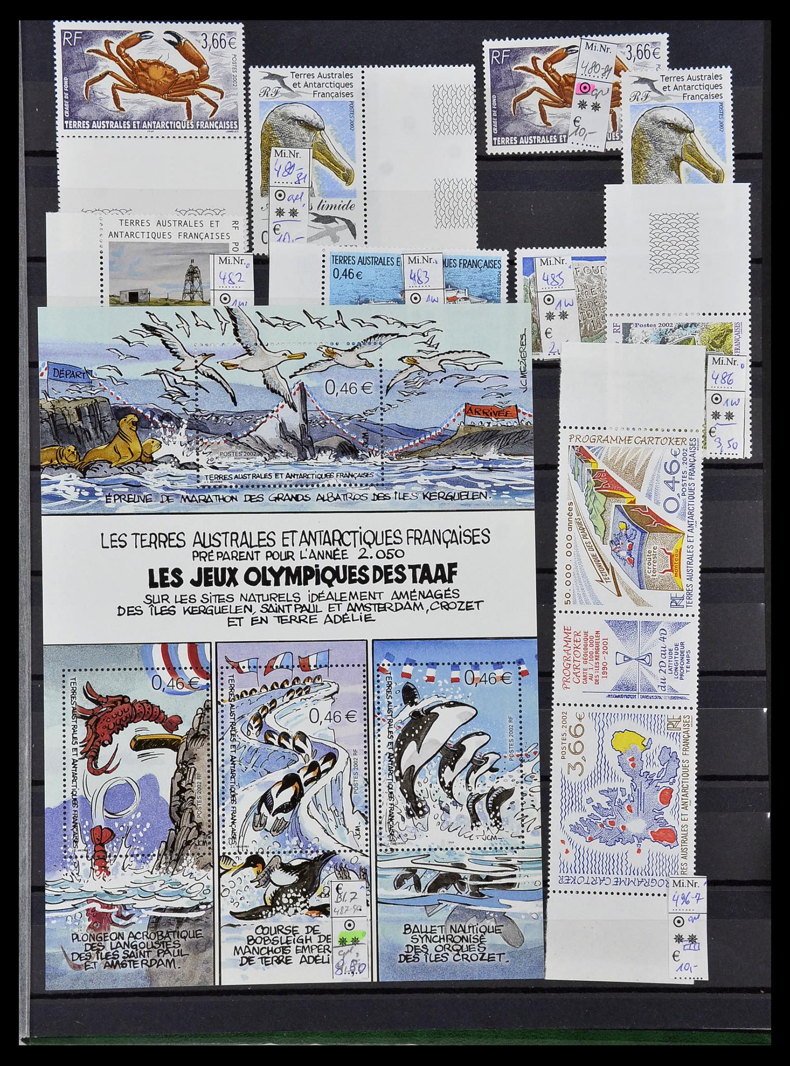34068 025 - Postzegelverzameling 34068 Frans Antarctica 1955-2016.