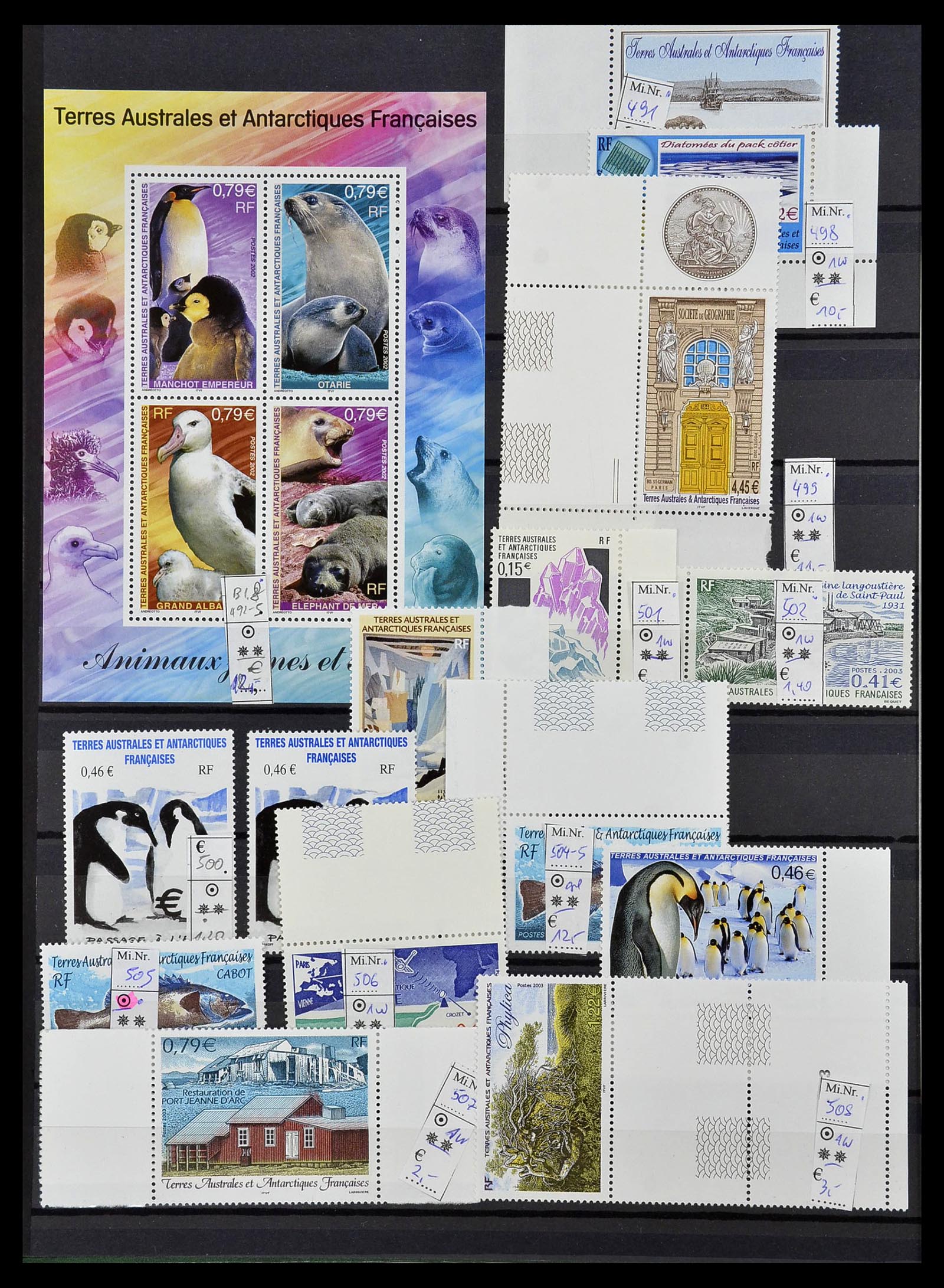 34068 026 - Postzegelverzameling 34068 Frans Antarctica 1955-2016.