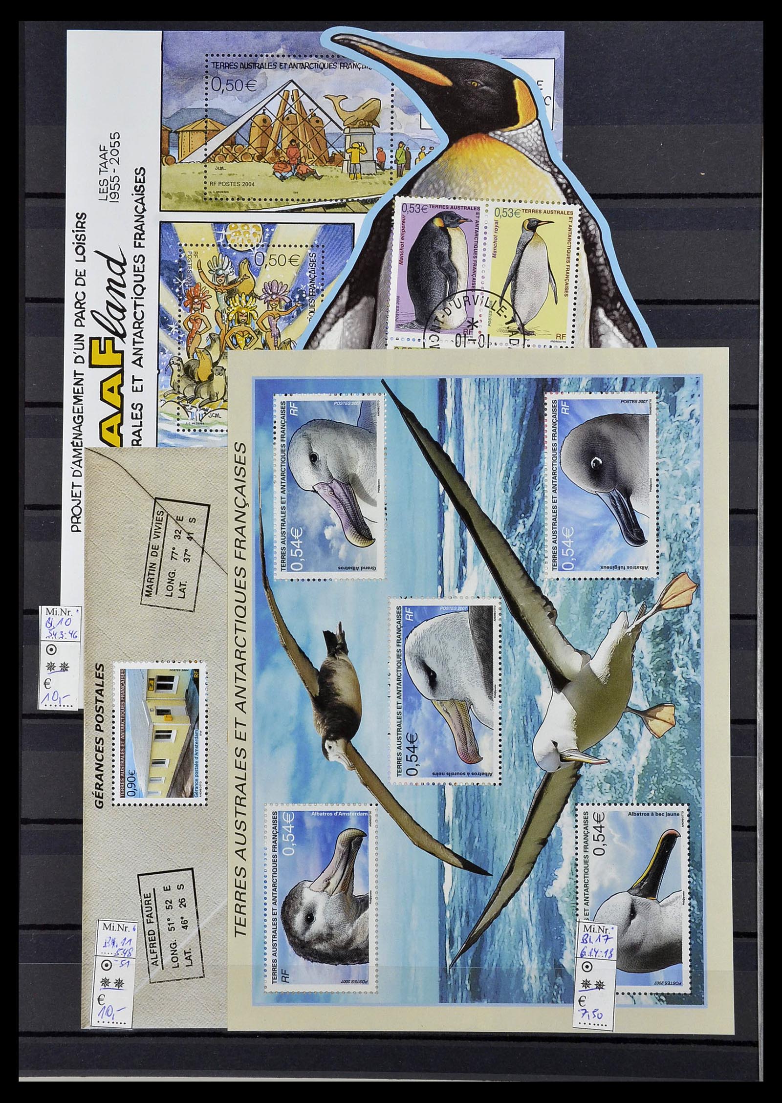 34068 032 - Postzegelverzameling 34068 Frans Antarctica 1955-2016.