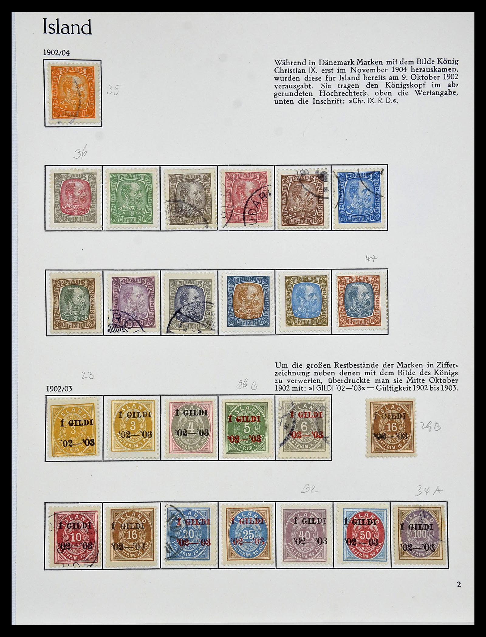 34070 002 - Postzegelverzameling 34070 IJsland 1873-1980.