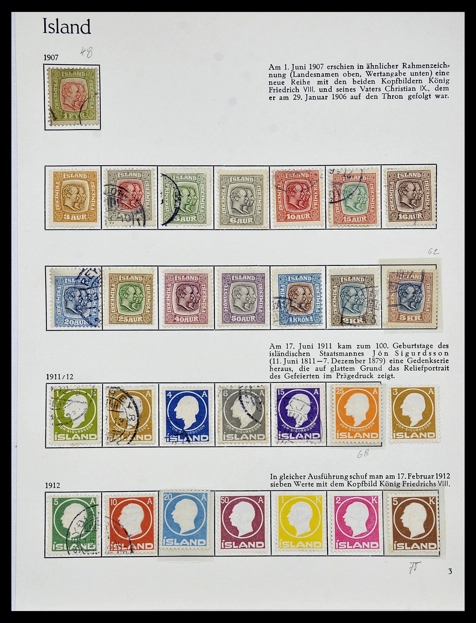 34070 003 - Postzegelverzameling 34070 IJsland 1873-1980.