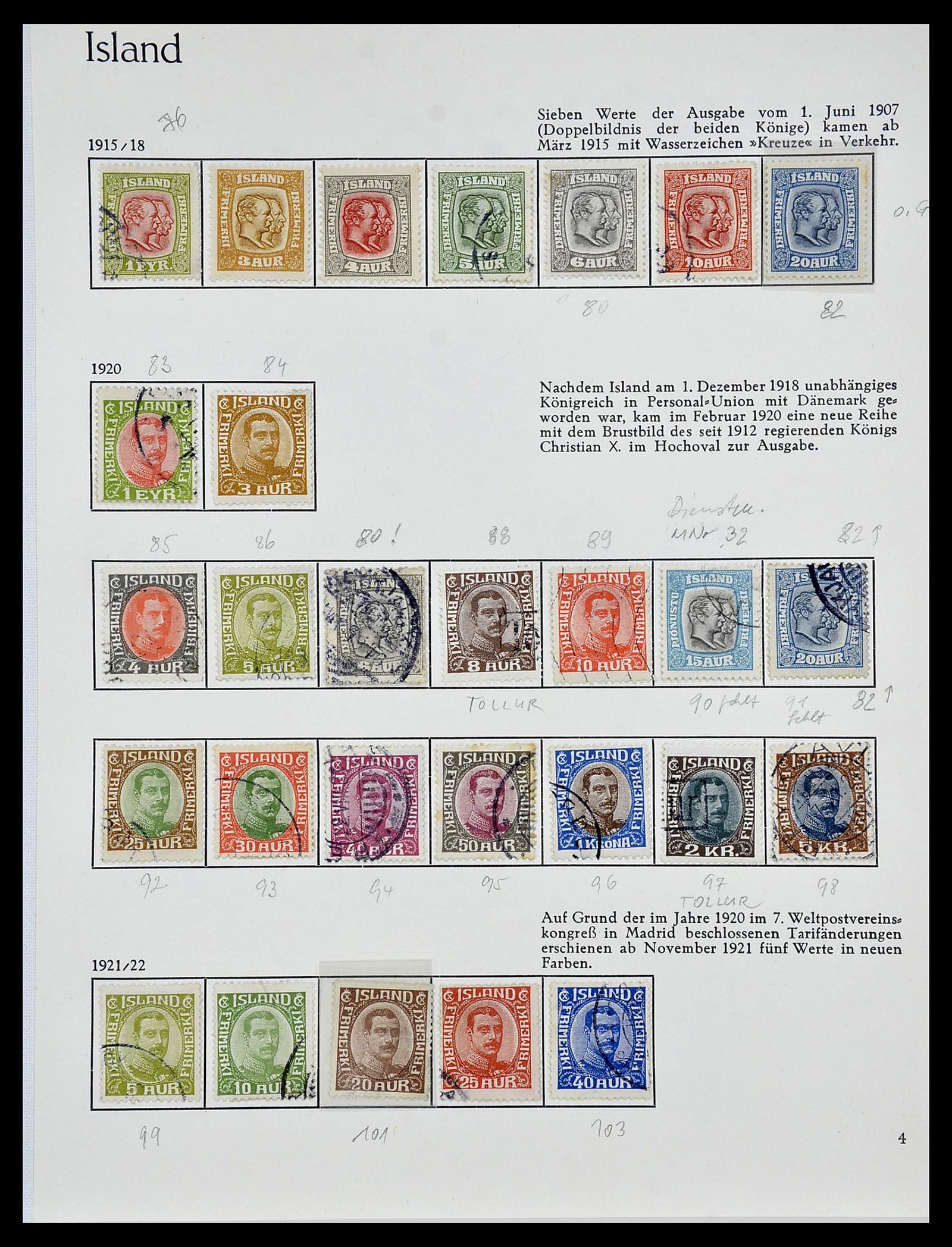 34070 004 - Postzegelverzameling 34070 IJsland 1873-1980.