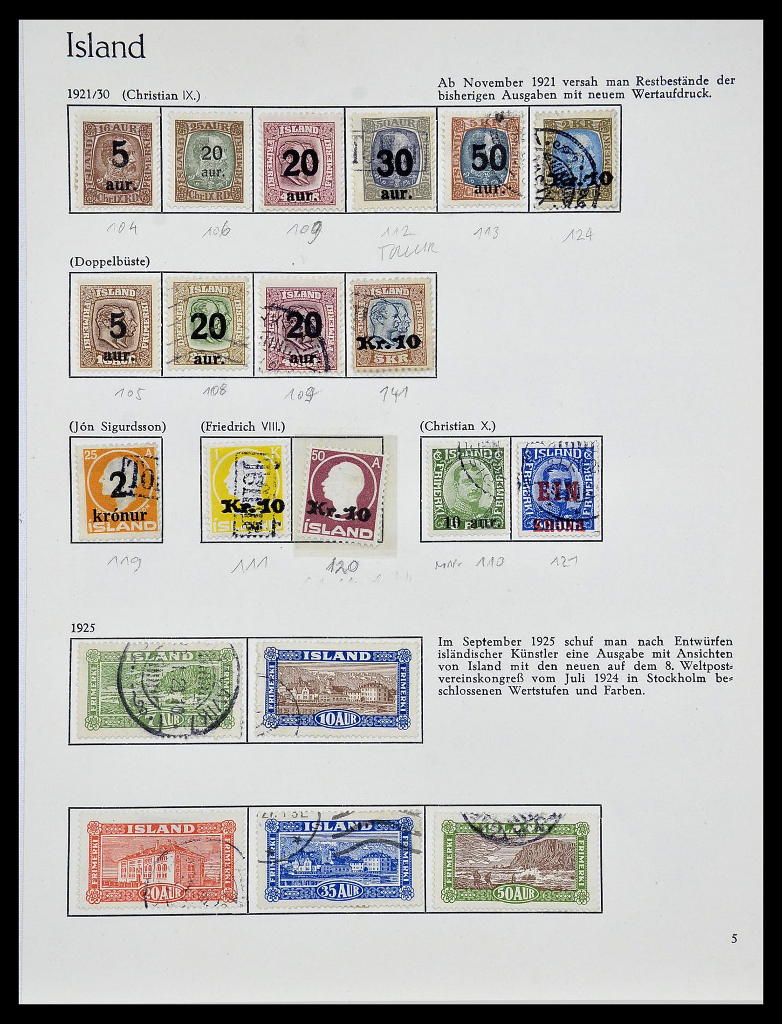 34070 005 - Stamp collection 34070 Iceland 1873-1980.