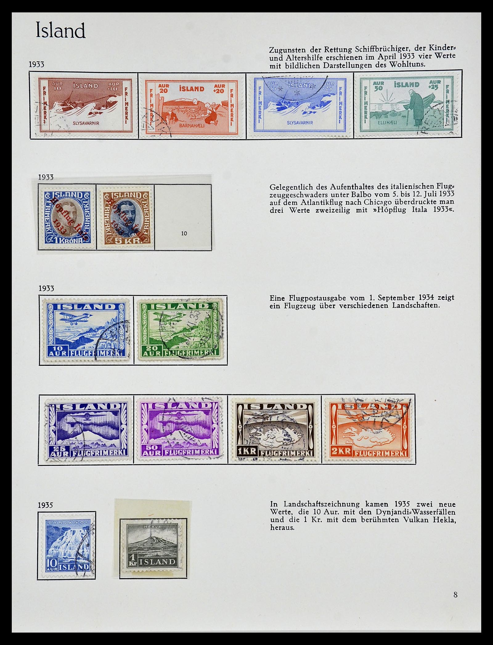 34070 008 - Postzegelverzameling 34070 IJsland 1873-1980.