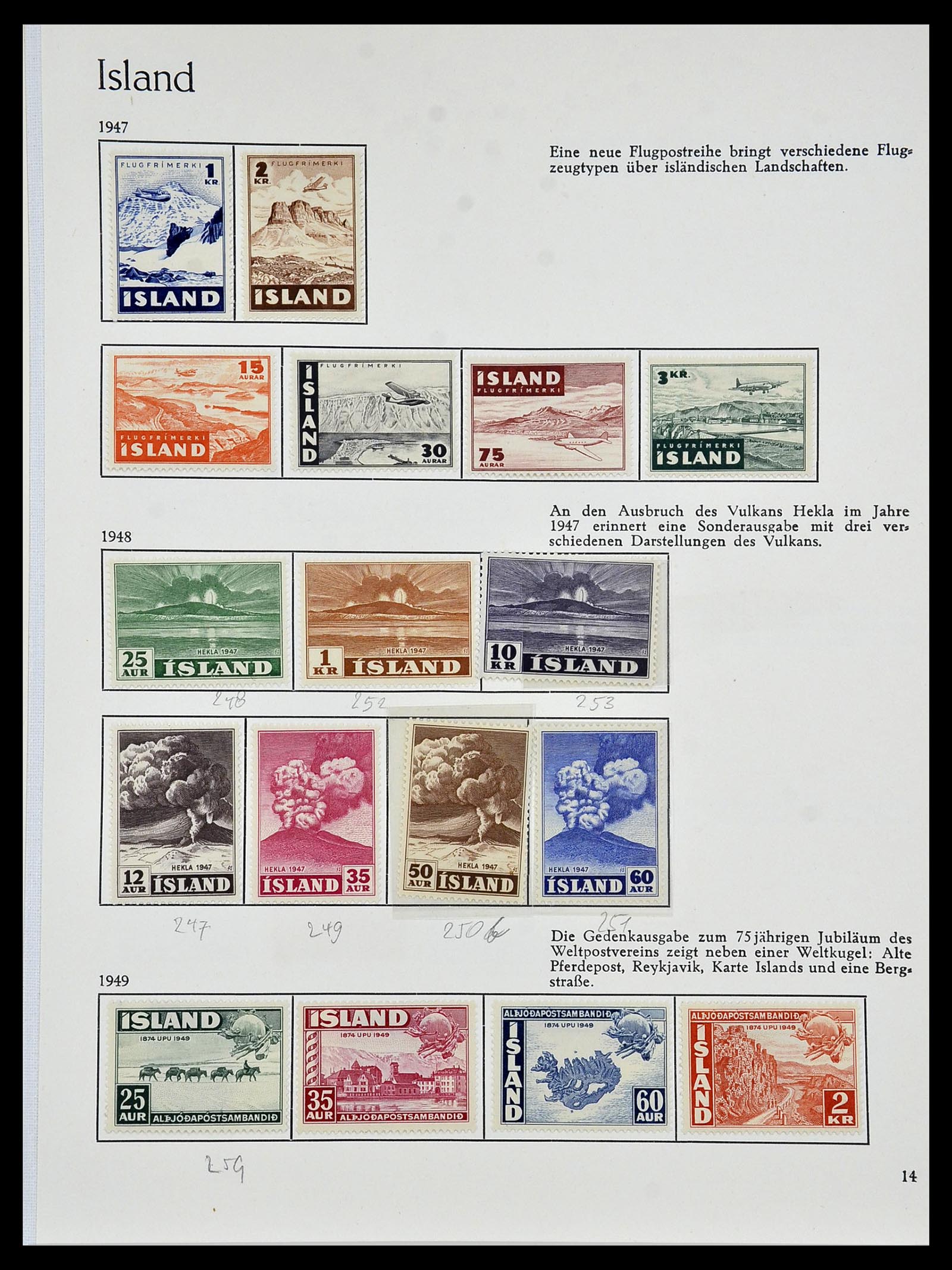 34070 014 - Postzegelverzameling 34070 IJsland 1873-1980.