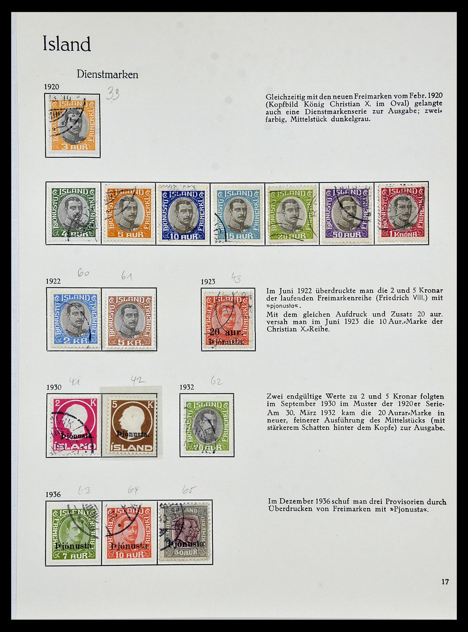 34070 017 - Stamp collection 34070 Iceland 1873-1980.
