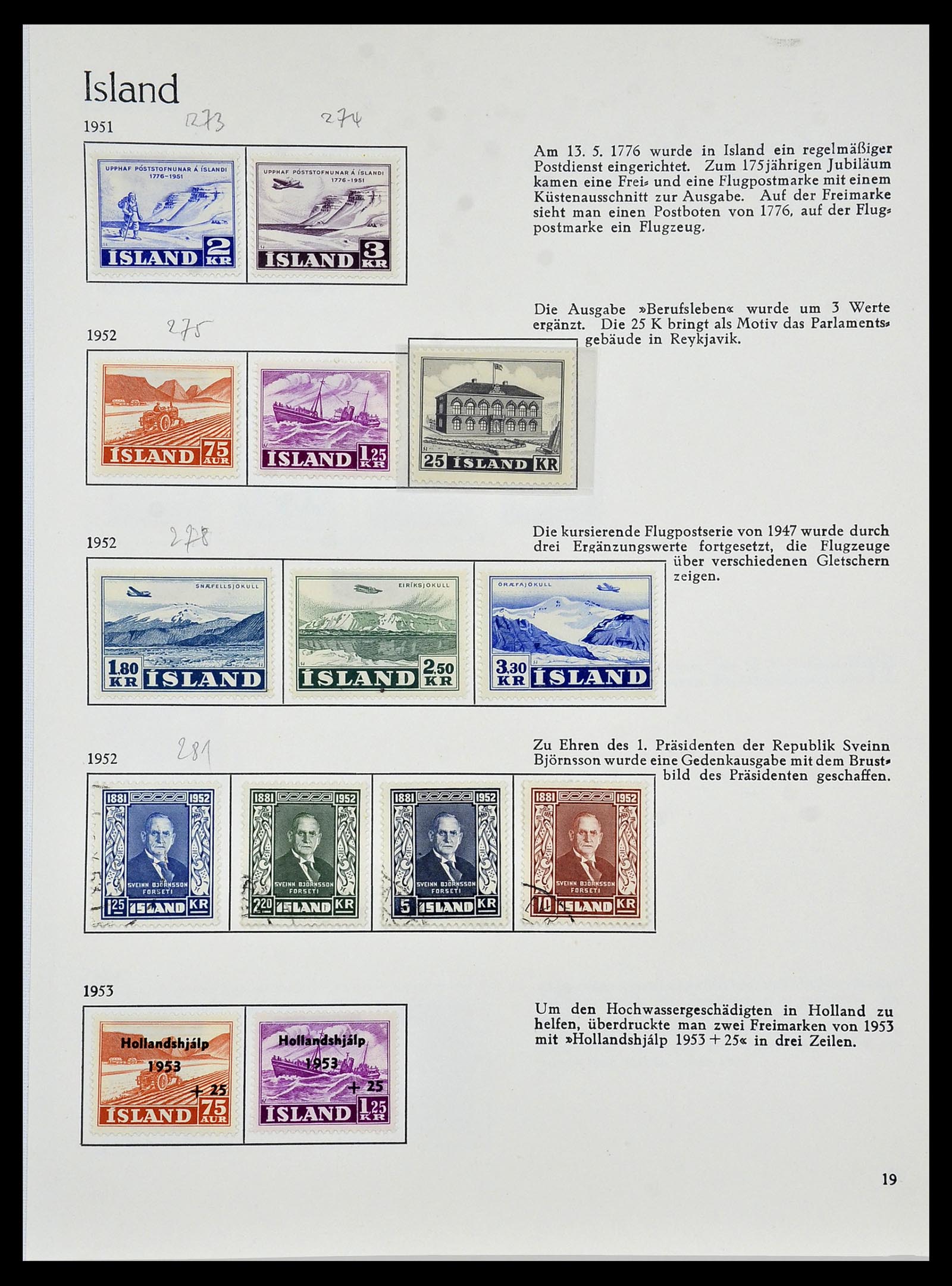 34070 019 - Postzegelverzameling 34070 IJsland 1873-1980.