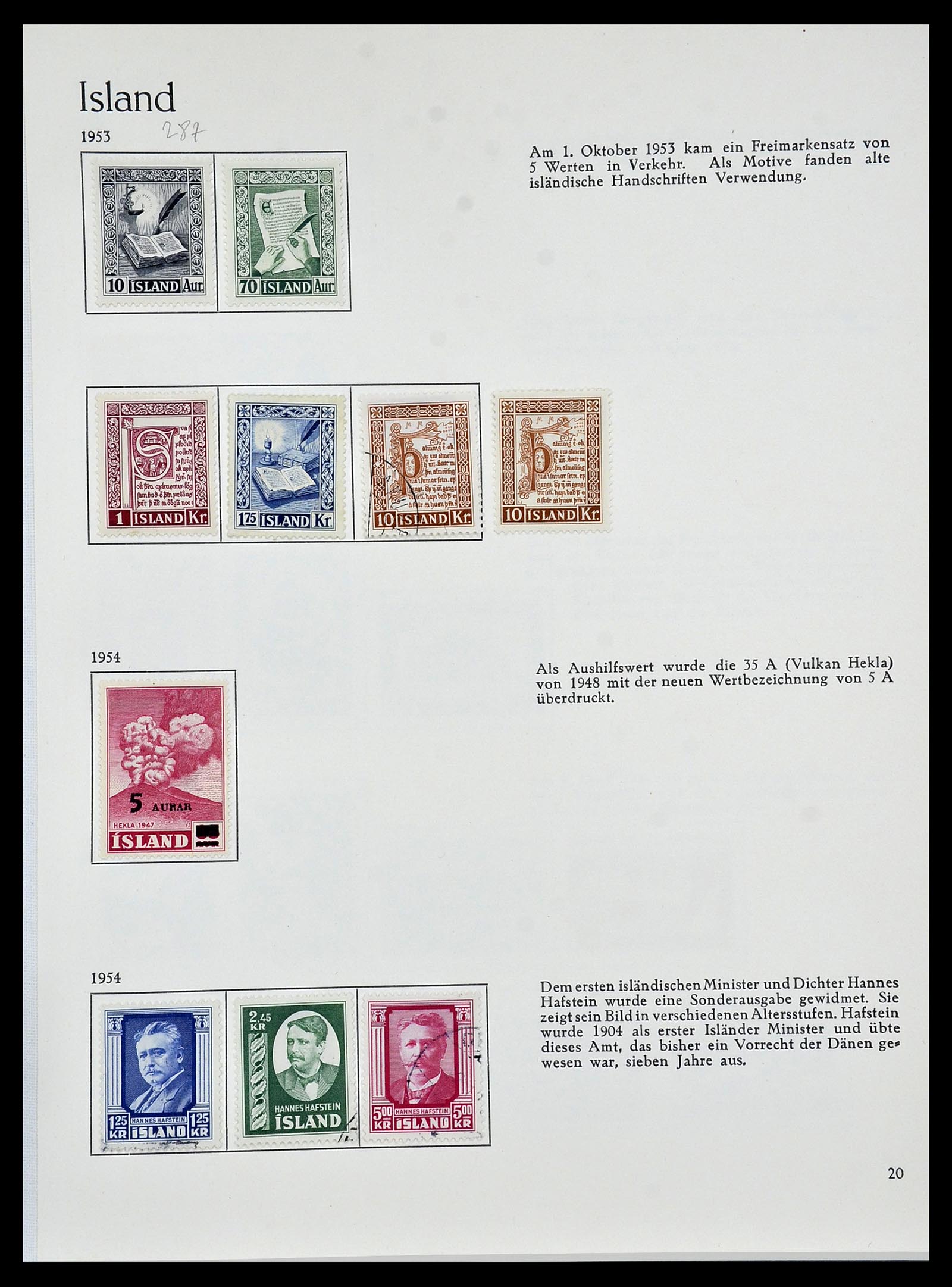 34070 020 - Postzegelverzameling 34070 IJsland 1873-1980.