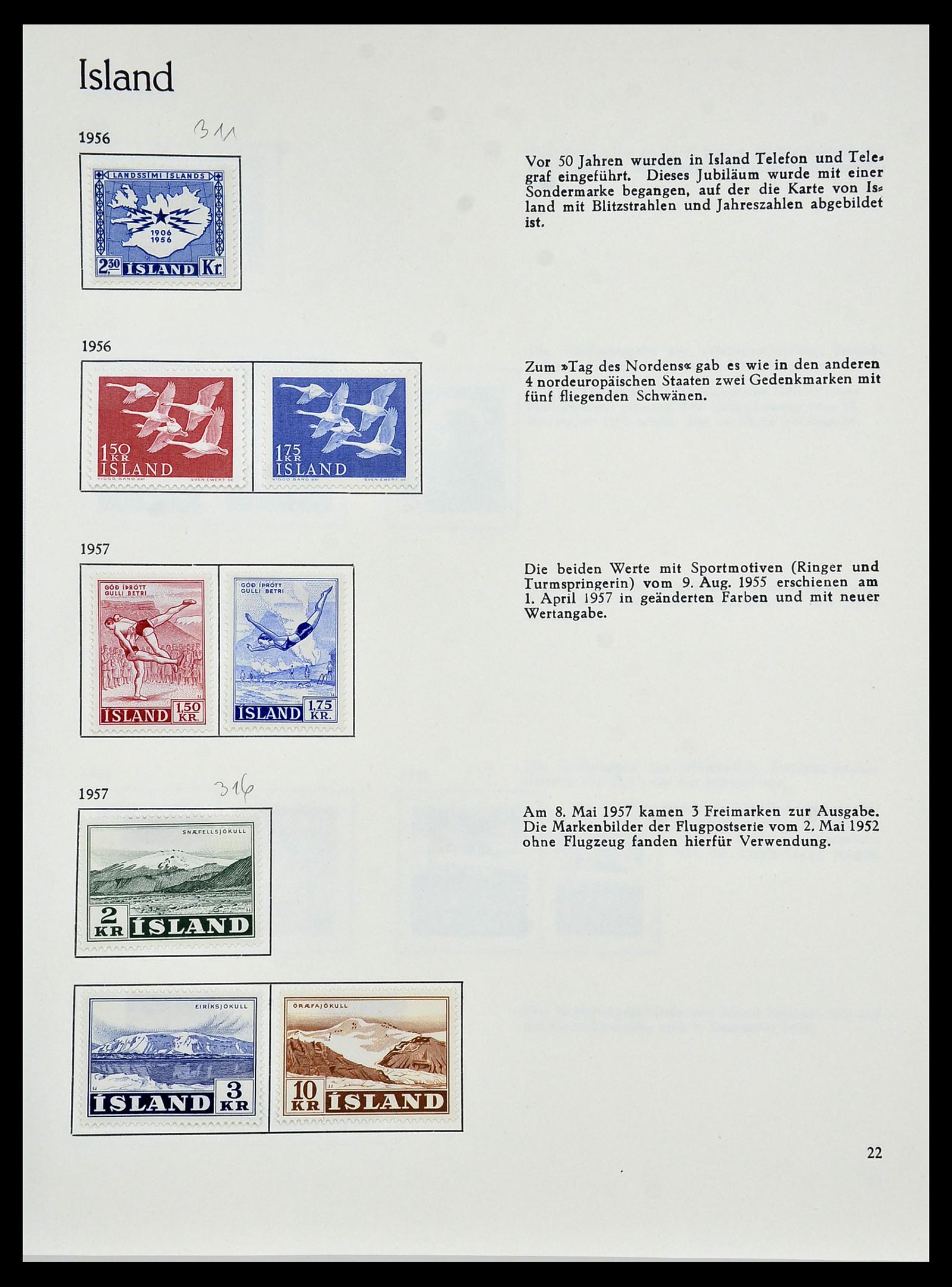 34070 022 - Stamp collection 34070 Iceland 1873-1980.