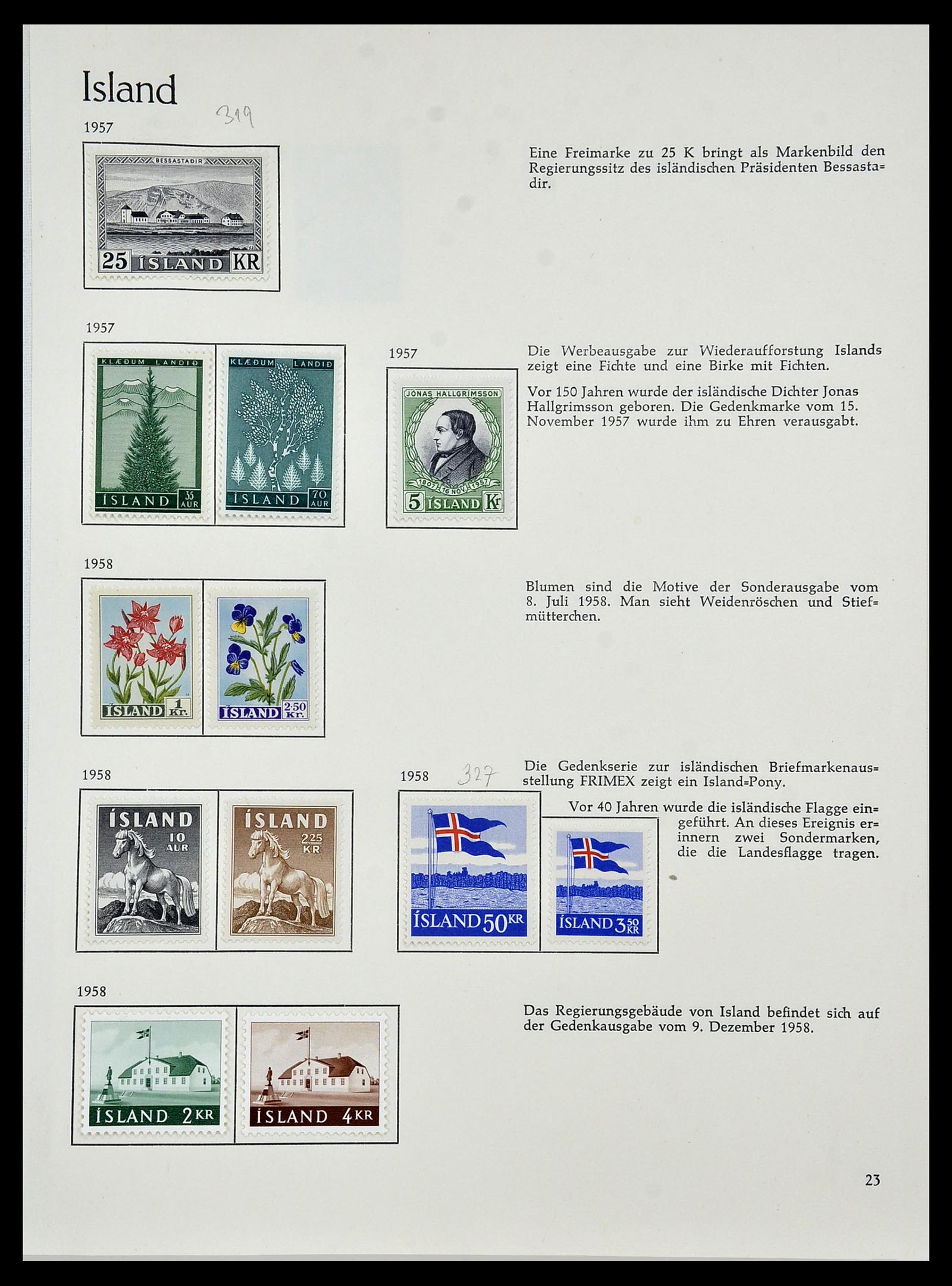 34070 023 - Postzegelverzameling 34070 IJsland 1873-1980.