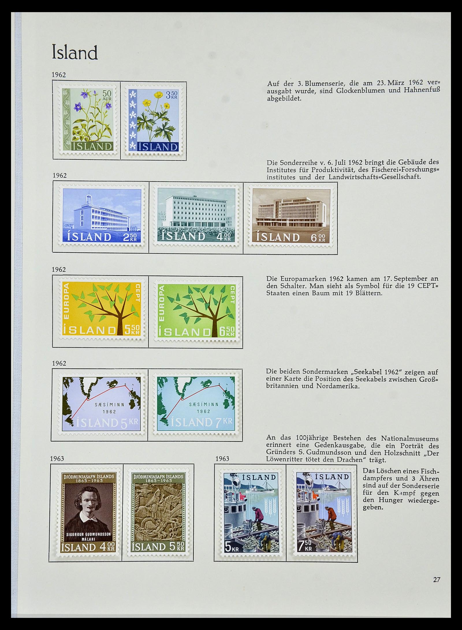 34070 029 - Postzegelverzameling 34070 IJsland 1873-1980.
