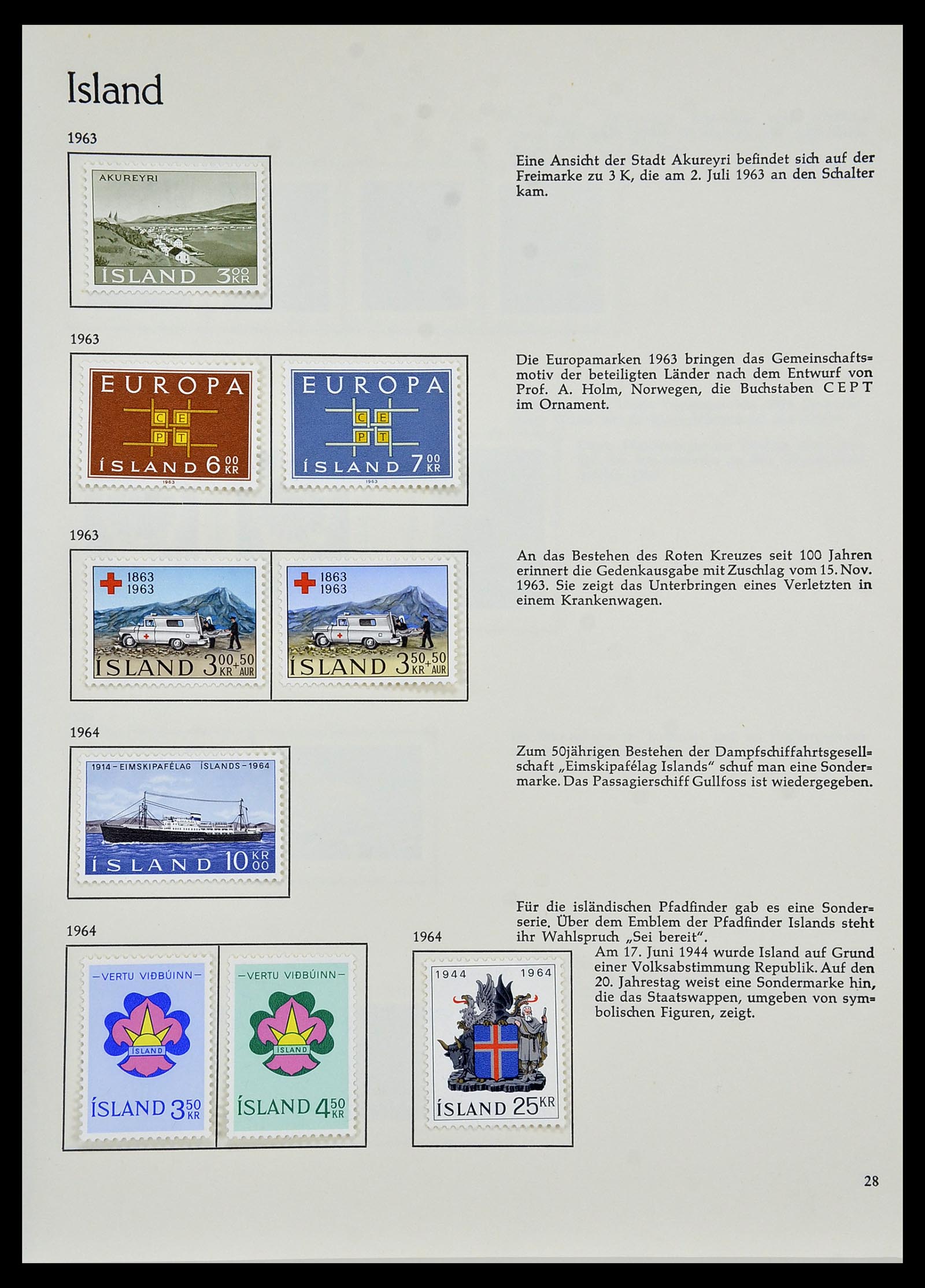 34070 030 - Stamp collection 34070 Iceland 1873-1980.