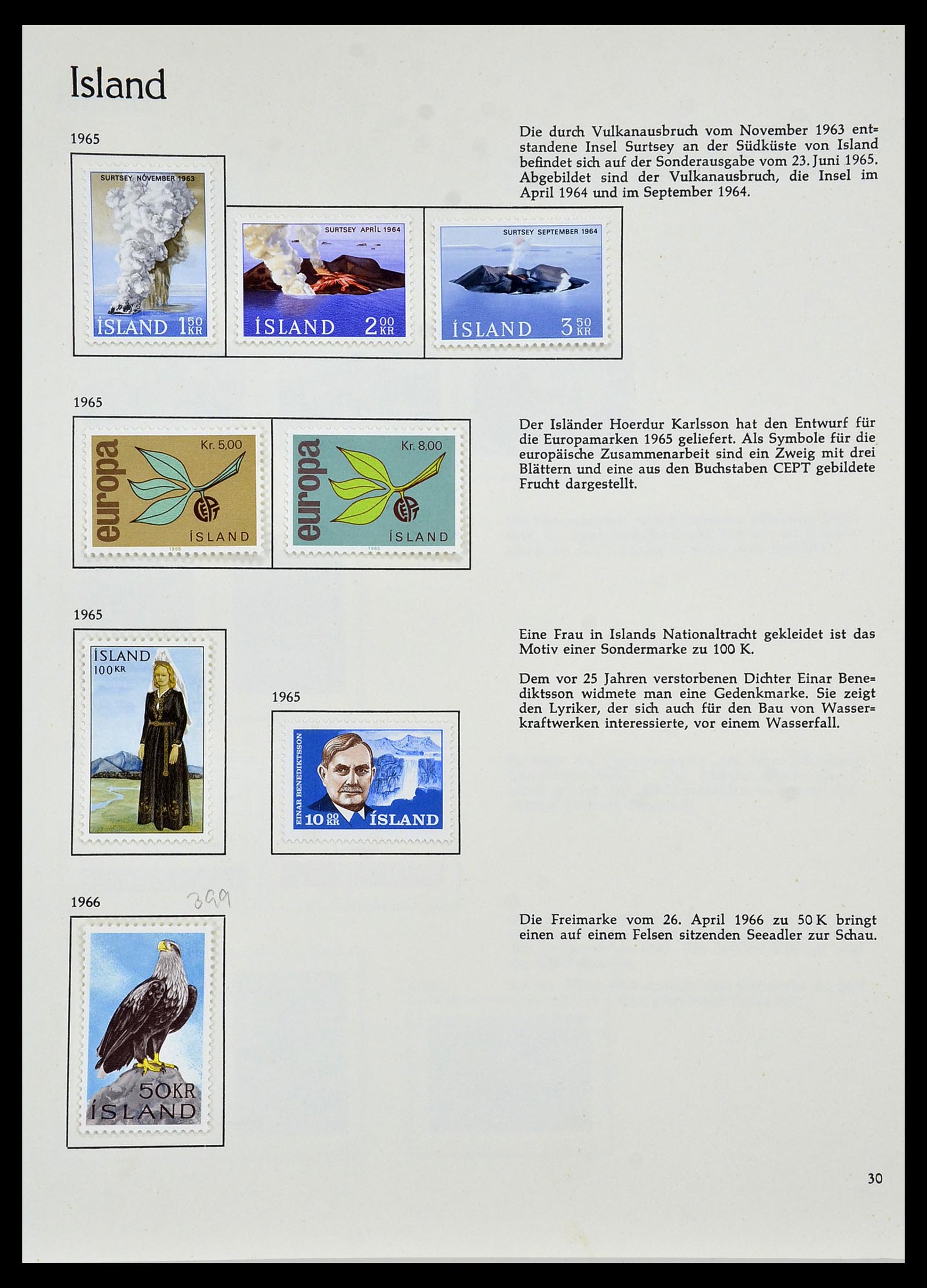 34070 032 - Postzegelverzameling 34070 IJsland 1873-1980.
